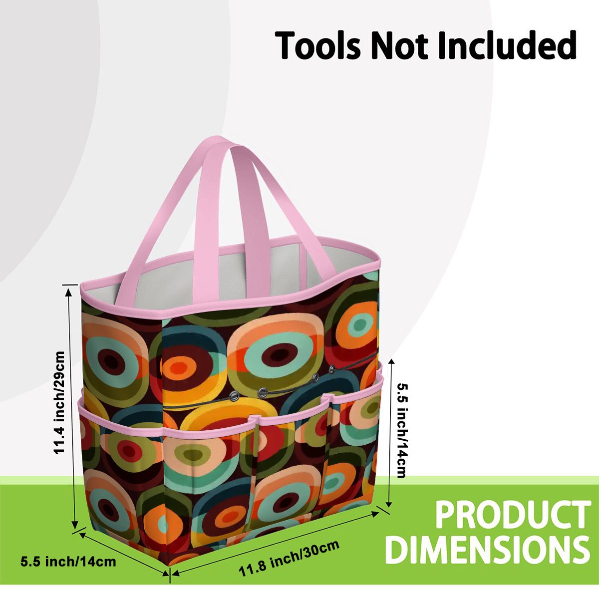 Kate McEnroe New York Retro Groovy 70s Orb Earth Tones Garden Tool BagGarden Tool BagO3mBmyWllh