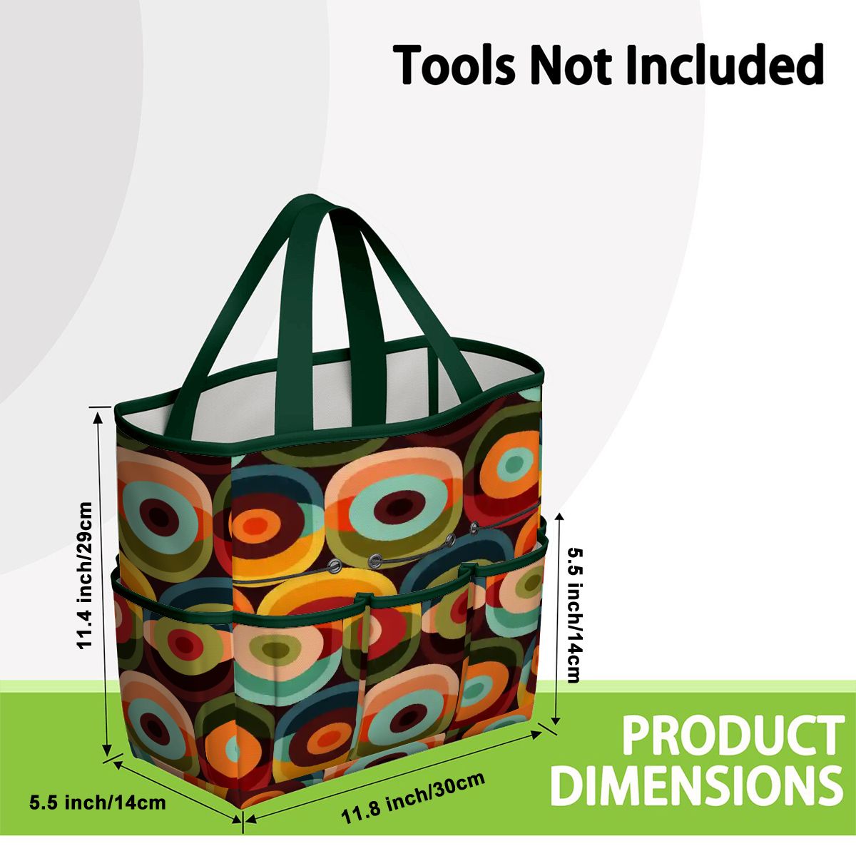 Kate McEnroe New York Retro Groovy 70s Orb Earth Tones Garden Tool BagGarden Tool BagO3mBmyWllh