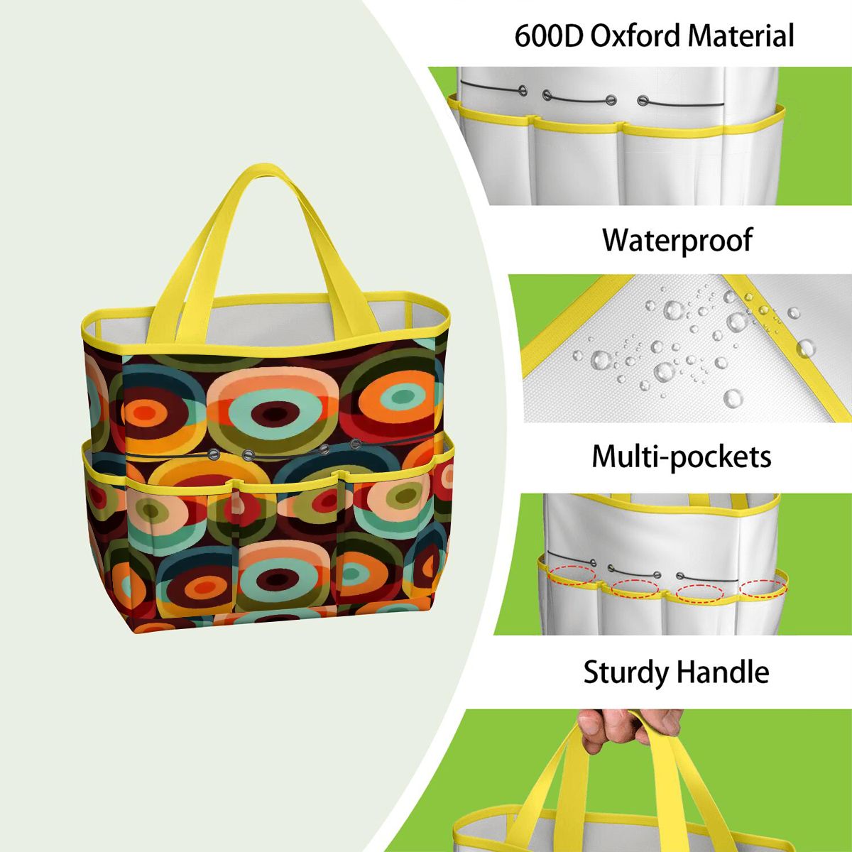 Kate McEnroe New York Retro Groovy 70s Orb Earth Tones Garden Tool BagGarden Tool BagO3mBmyWllh