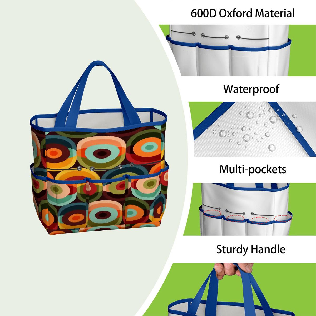 Kate McEnroe New York Retro Groovy 70s Orb Earth Tones Garden Tool BagGarden Tool BagO3mBmyWllh