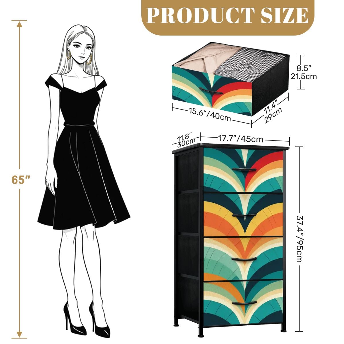 Kate McEnroe New York Retro Groovy Mid Century Modern Abstract Jazz Age Glamour 4 Drawer DresserDressers3XyuQKiIga