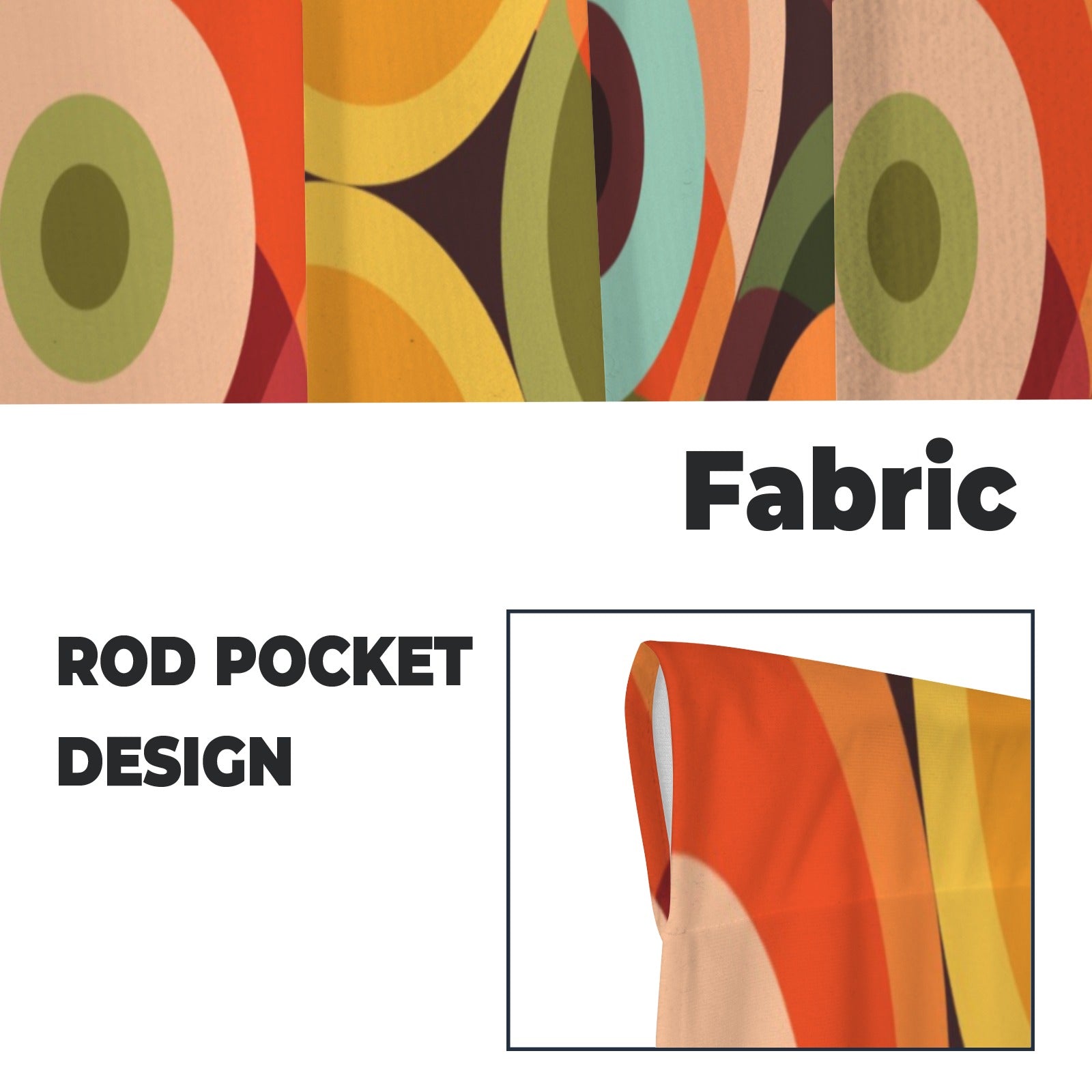 Kate McEnroe New York Retro Groovy Orbs Mid Century Modern Cafe CurtainsCafe CurtainsD3233124