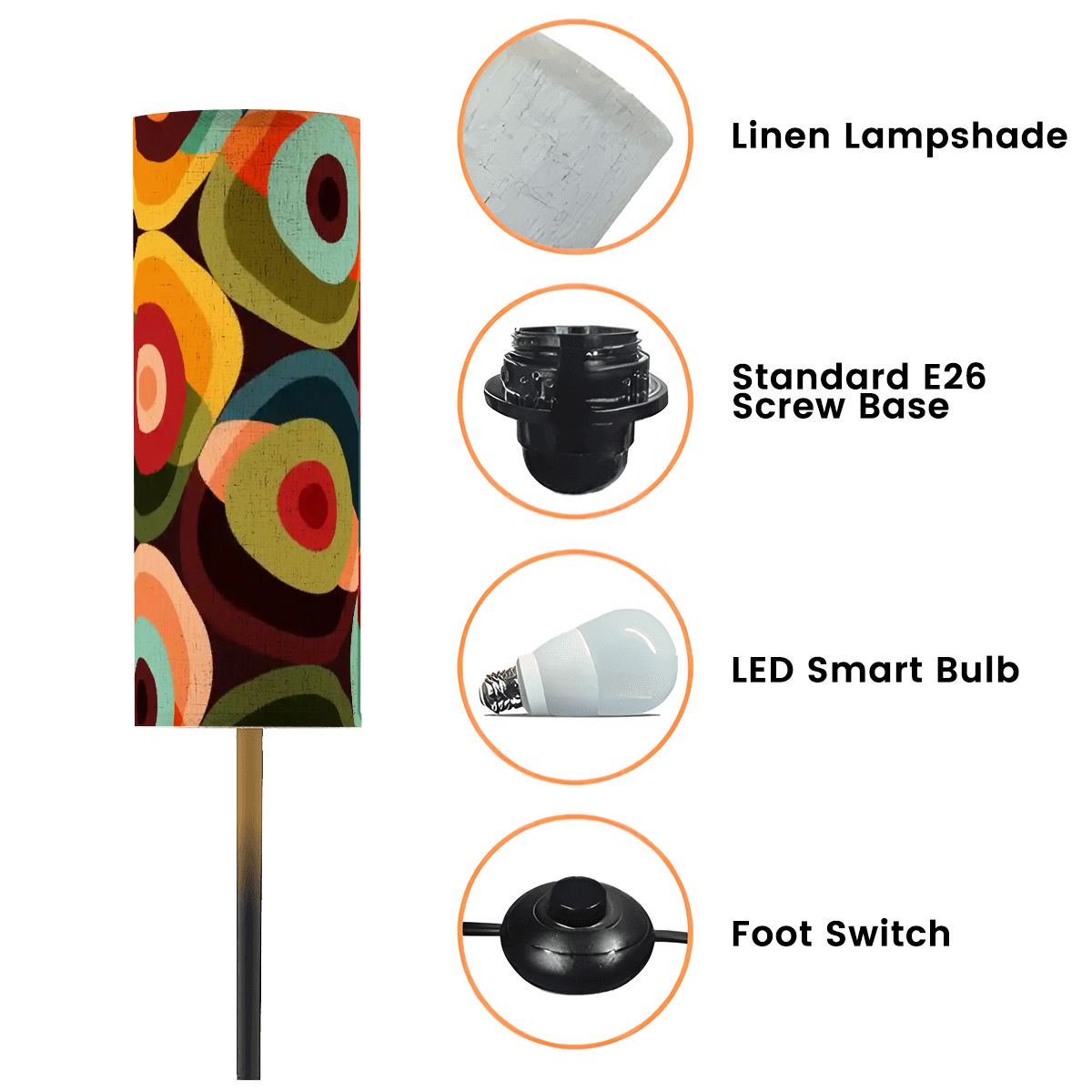 Kate McEnroe New York Retro Groovy Orbs Standing Lamp, Mid Century Modern Abstract Lighting, 70s MCM Floor LampSlim Floor LampsoYf4O8eDgc