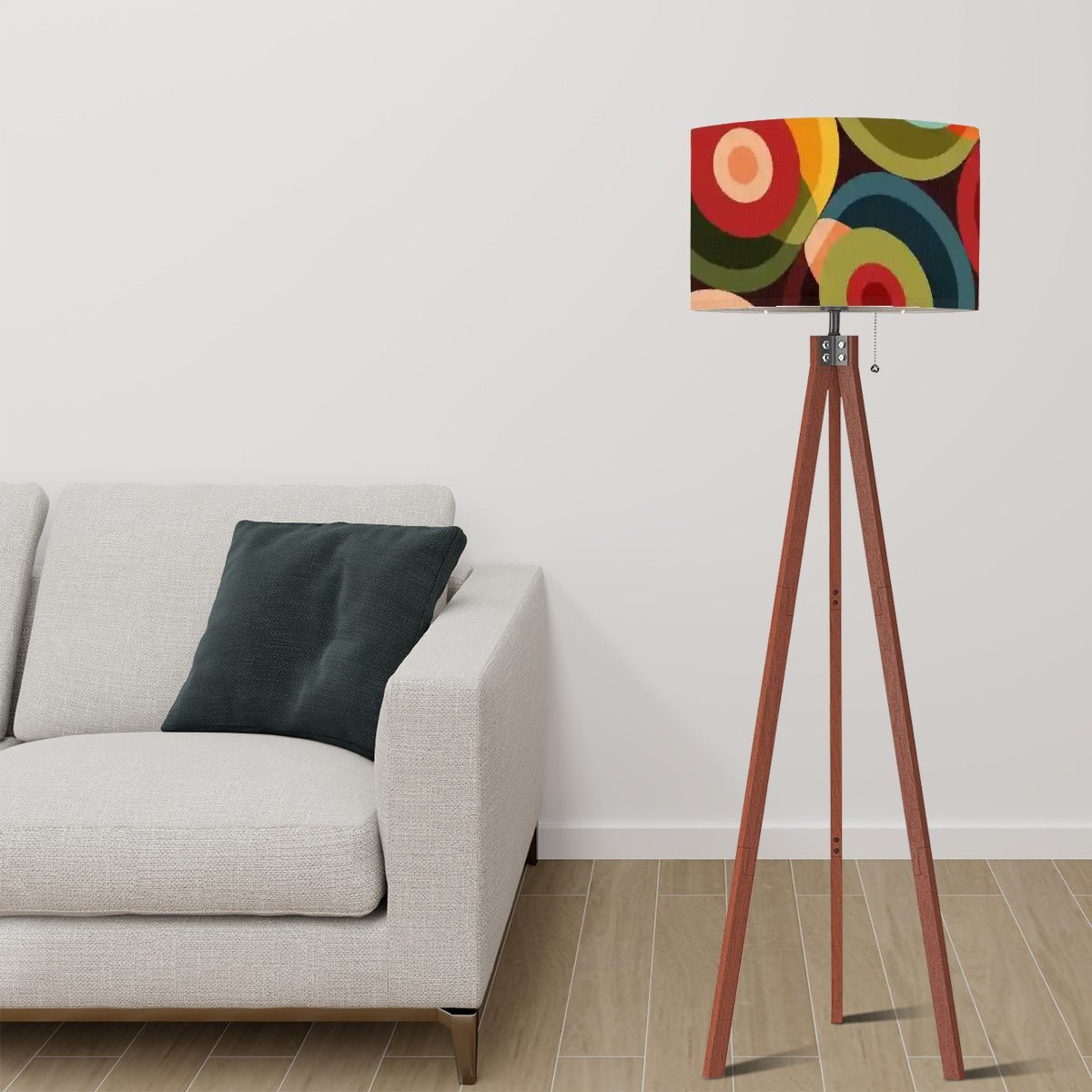 Kate McEnroe New York Retro Groovy Orbs Tripod Floor Lamp, Mid Century Modern Abstract Lighting, 70s MCM Lamp, Vintage Psychedelic Accent LightFloor LampsG5vrq2Txq8