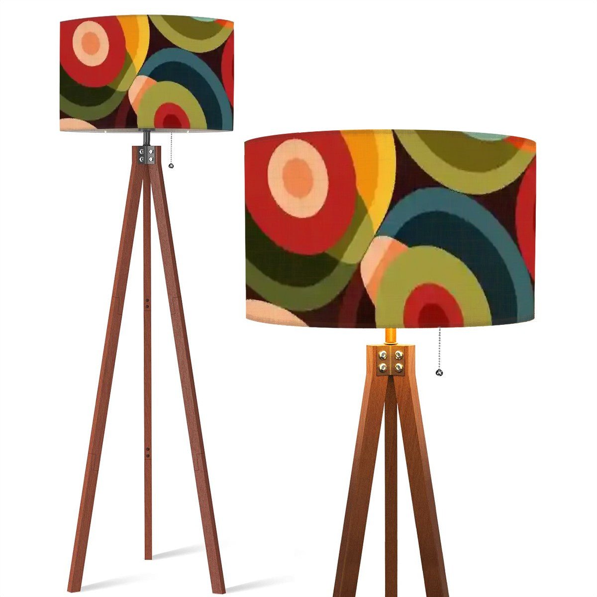 Kate McEnroe New York Retro Groovy Orbs Tripod Floor Lamp, Mid Century Modern Abstract Lighting, 70s MCM Lamp, Vintage Psychedelic Accent LightFloor LampsG5vrq2Txq8