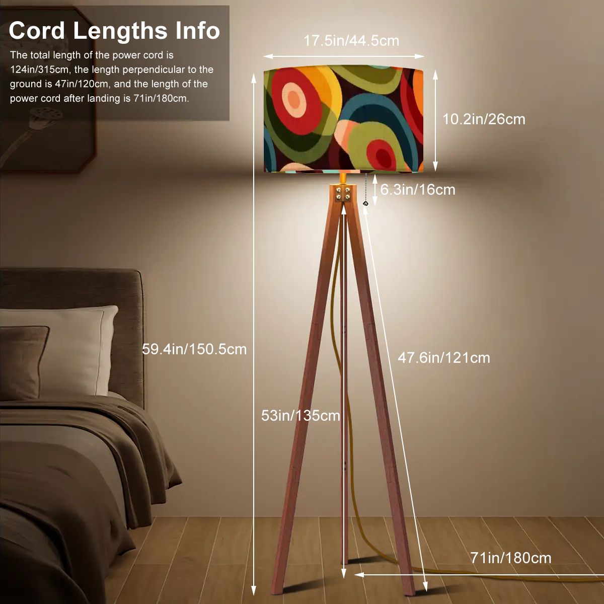 Kate McEnroe New York Retro Groovy Orbs Tripod Floor Lamp, Mid Century Modern Abstract Lighting, 70s MCM Lamp, Vintage Psychedelic Accent LightTripod Floor LampsG5vrq2Txq8