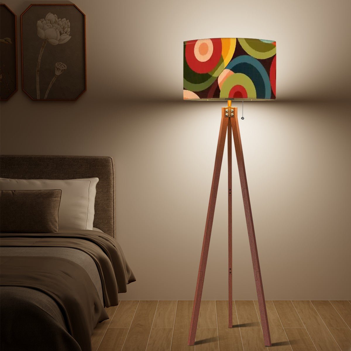 Kate McEnroe New York Retro Groovy Orbs Tripod Floor Lamp ShadeLamp ShadesXK6wEXFCAo