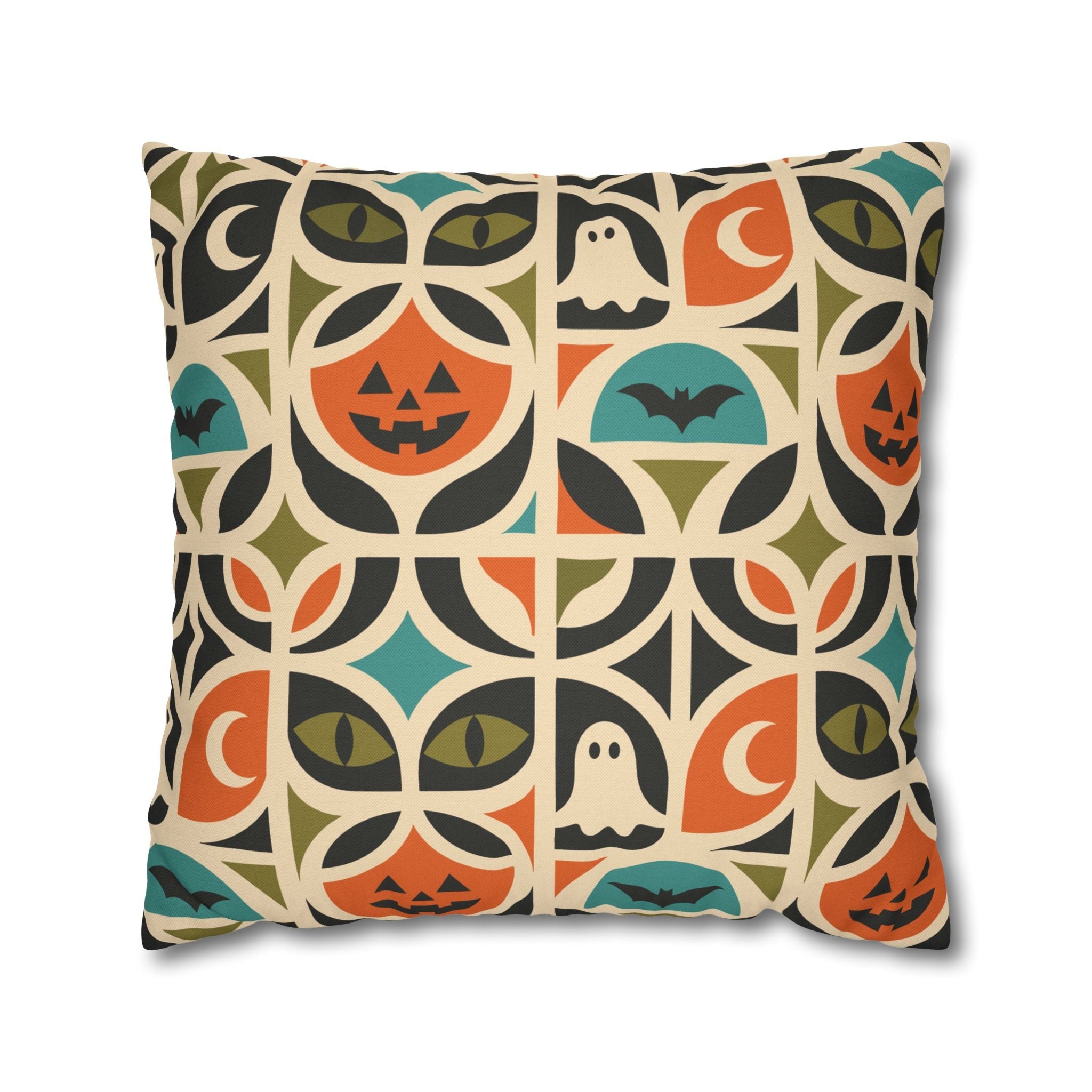 Kate McEnroe New York Retro Halloween Throw Pillow Cover | Spooky MCM DecorThrow Pillow Covers30943236744877746772