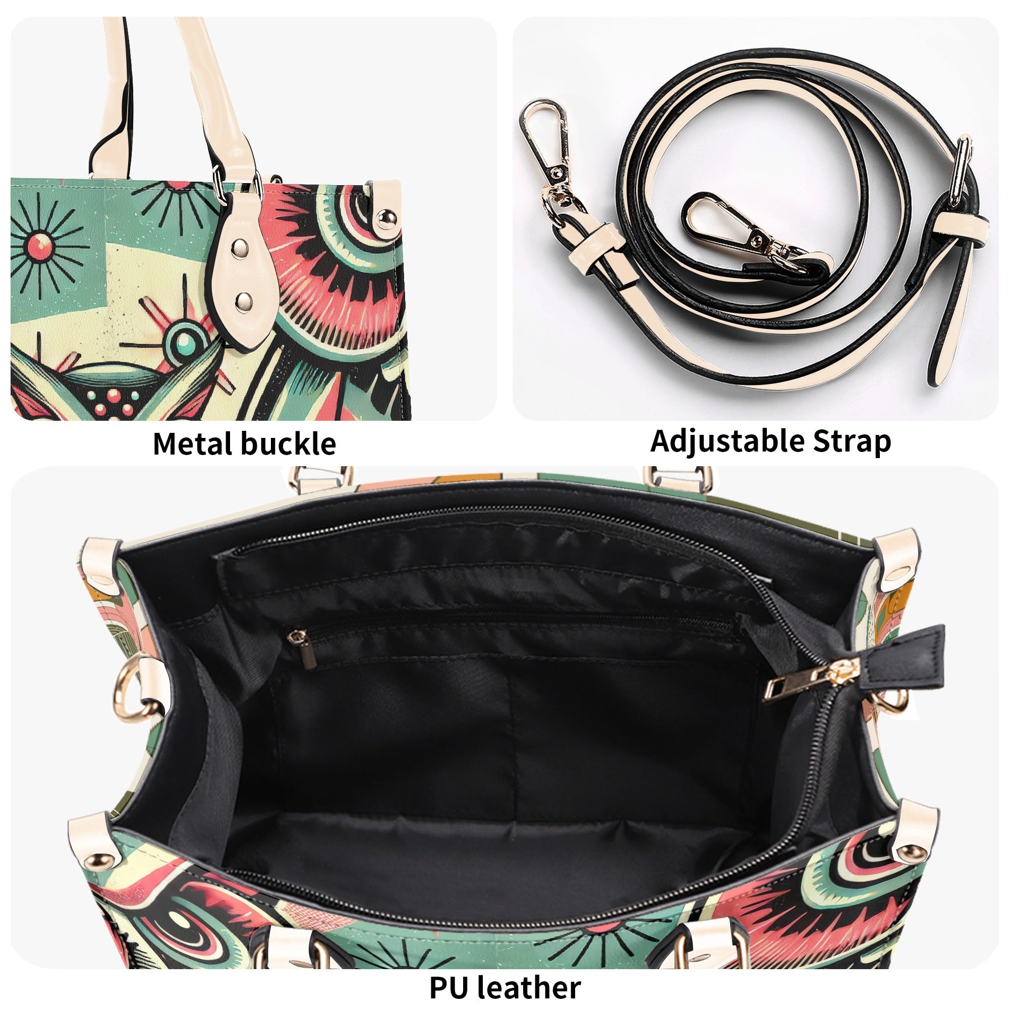 Kate McEnroe New York Retro Hipster Owl Handbag, Mid Century Modern Groovy 60s PurseHandbagsW8M8E1MW - 1