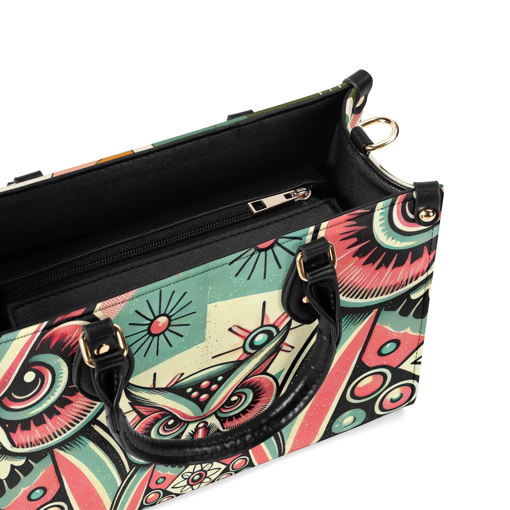 Kate McEnroe New York Retro Hipster Owl Handbag, Mid Century Modern Groovy 60s PurseHandbagsW8M8E1MW - 1