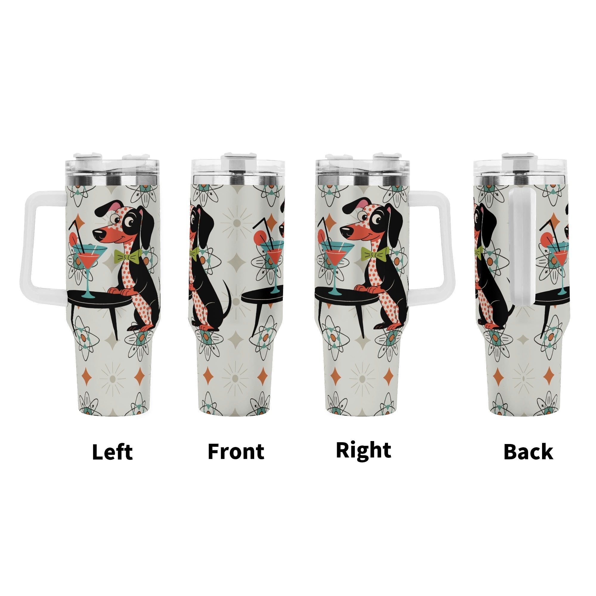 Kate McEnroe New York Retro Kitschy Atomic Dachshund 40oz Travel TumblerTumblersNM6ZDMLW-1