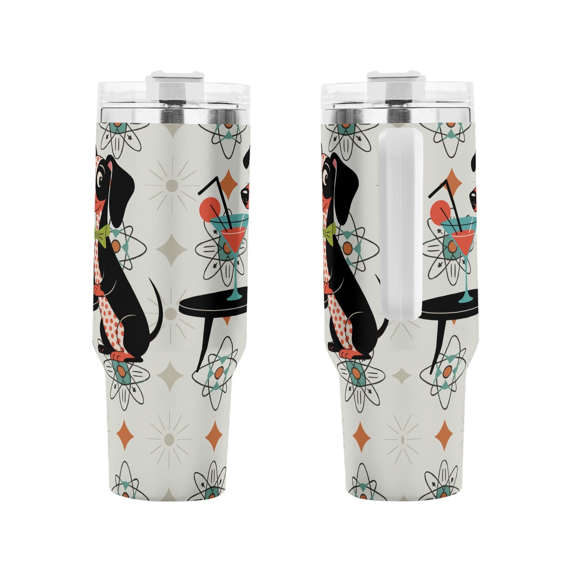 Kate McEnroe New York Retro Kitschy Atomic Dachshund 40oz Travel TumblerTumblersNM6ZDMLW-1