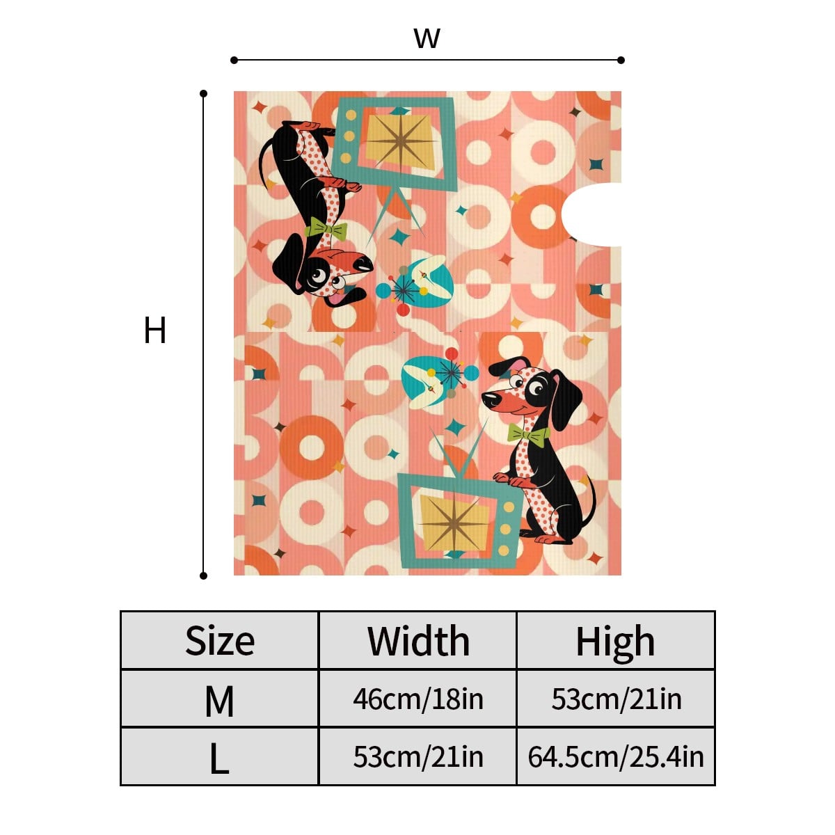 Kate McEnroe New York Retro MCM Atomic Dachshund Magnetic Mailbox CoverMailbox CoversrjYqipaF7M
