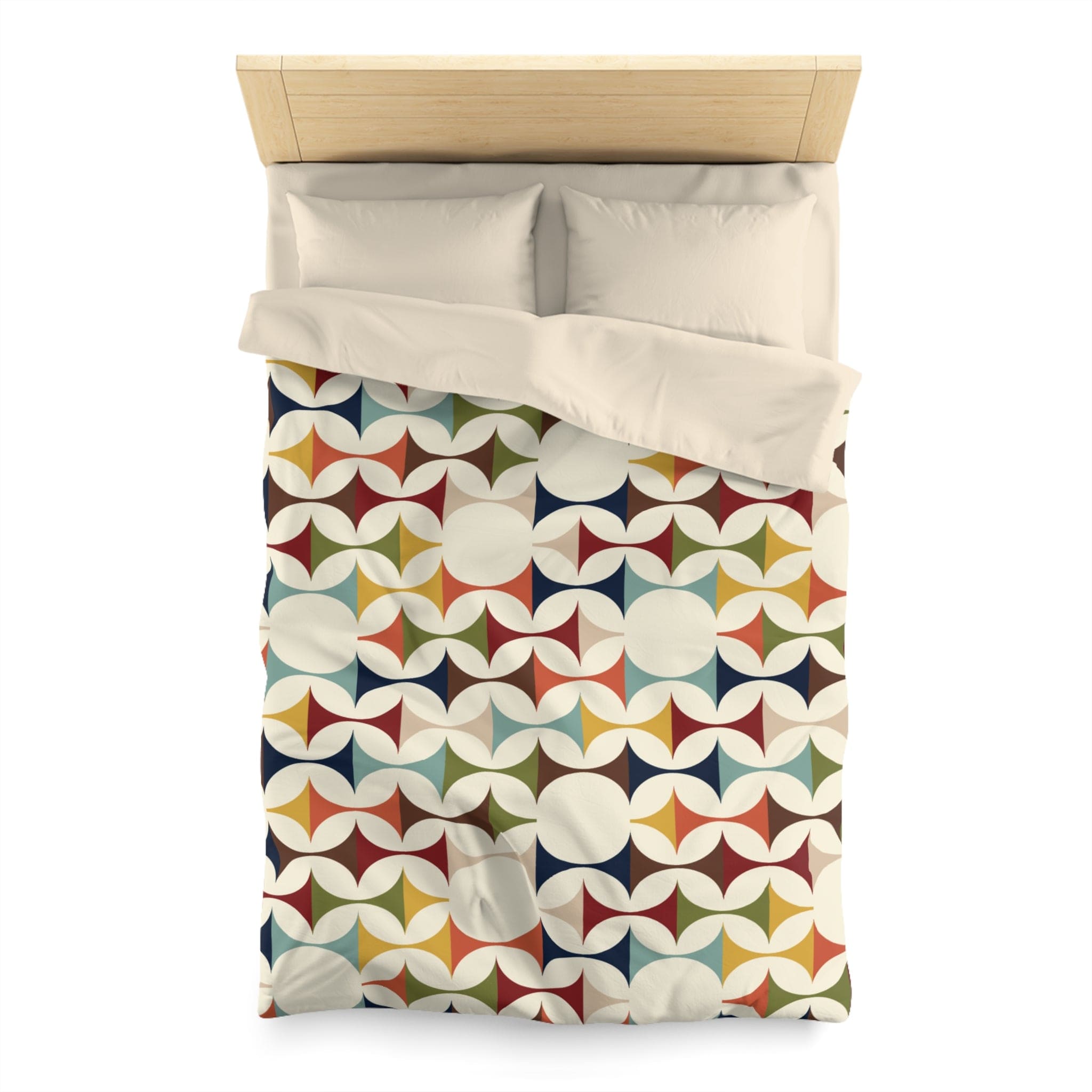 Kate McEnroe New York Retro MCM Duvet Cover, Mid Century Modern Bedding, Vibrant Geometric Scandinavian Modern Danish Bed DecorDuvet Covers10731289768797466115
