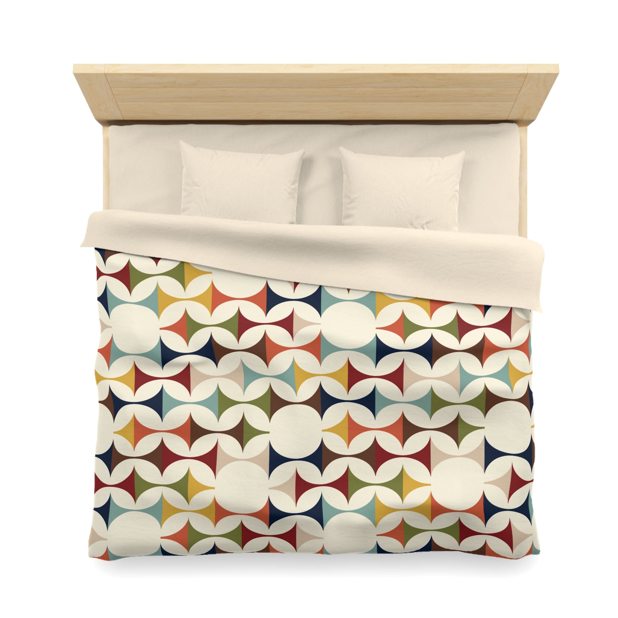 Kate McEnroe New York Retro MCM Duvet Cover, Mid Century Modern Bedding, Vibrant Geometric Scandinavian Modern Danish Bed DecorDuvet Covers10731289768797466115