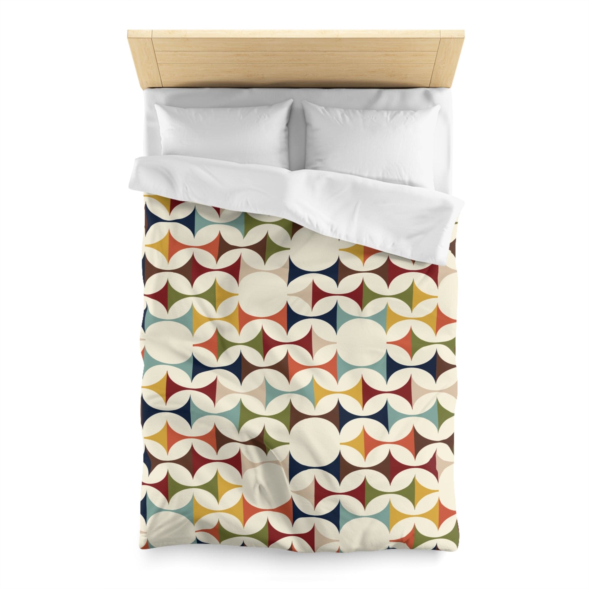 Kate McEnroe New York Retro MCM Duvet Cover, Mid Century Modern Bedding, Vibrant Geometric Scandinavian Modern Danish Bed DecorDuvet Covers10731289768797466115