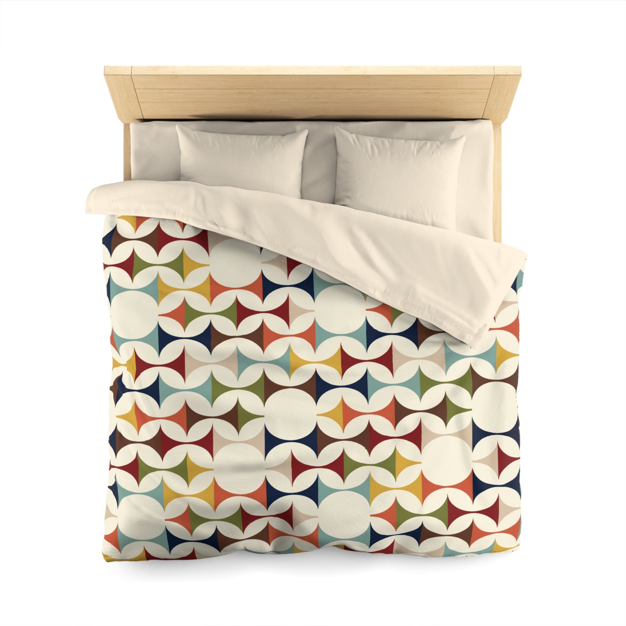 Kate McEnroe New York Retro MCM Duvet Cover, Mid Century Modern Bedding, Vibrant Geometric Scandinavian Modern Danish Bed DecorDuvet Covers10731289768797466115