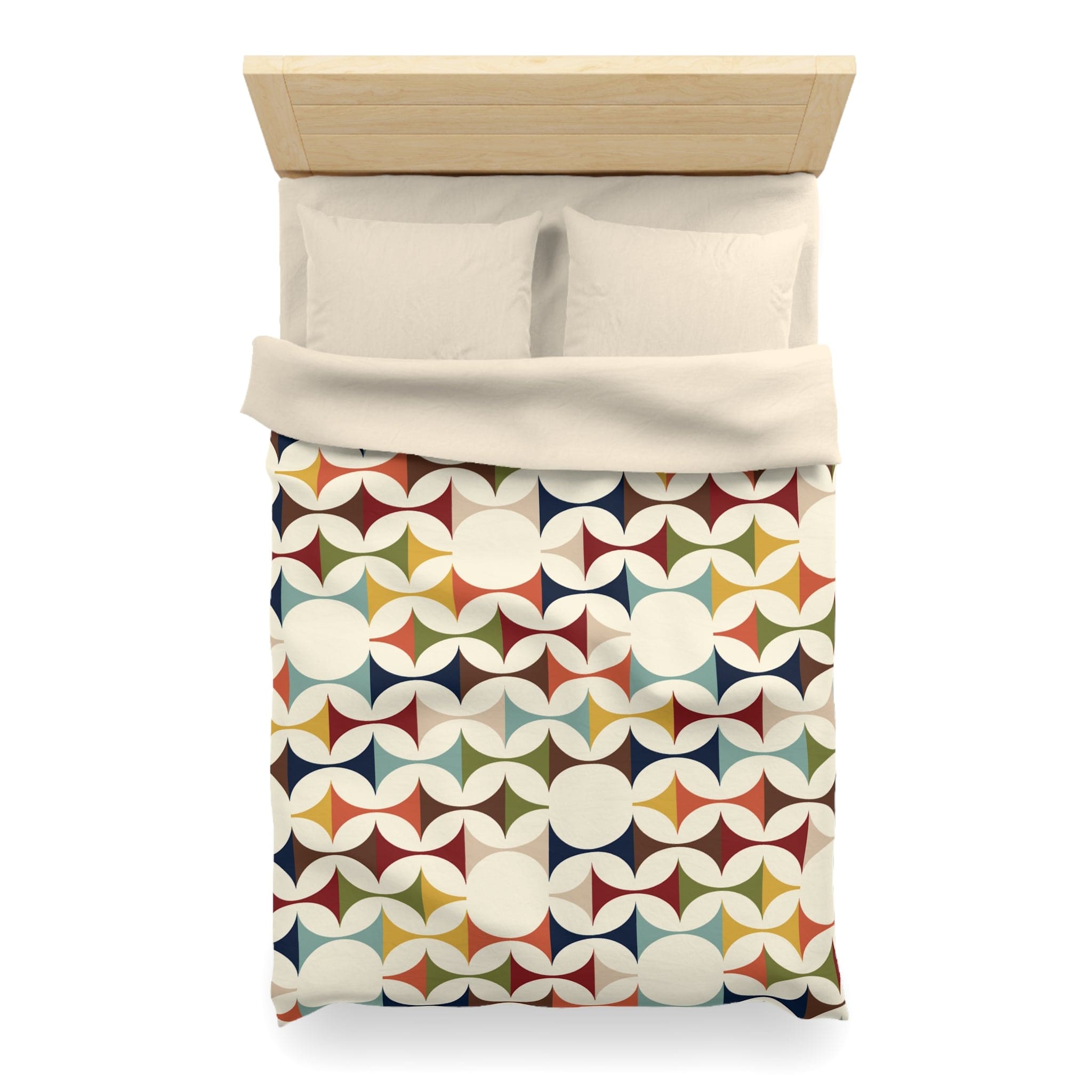 Kate McEnroe New York Retro MCM Duvet Cover, Mid Century Modern Bedding, Vibrant Geometric Scandinavian Modern Danish Bed DecorDuvet Covers10731289768797466115