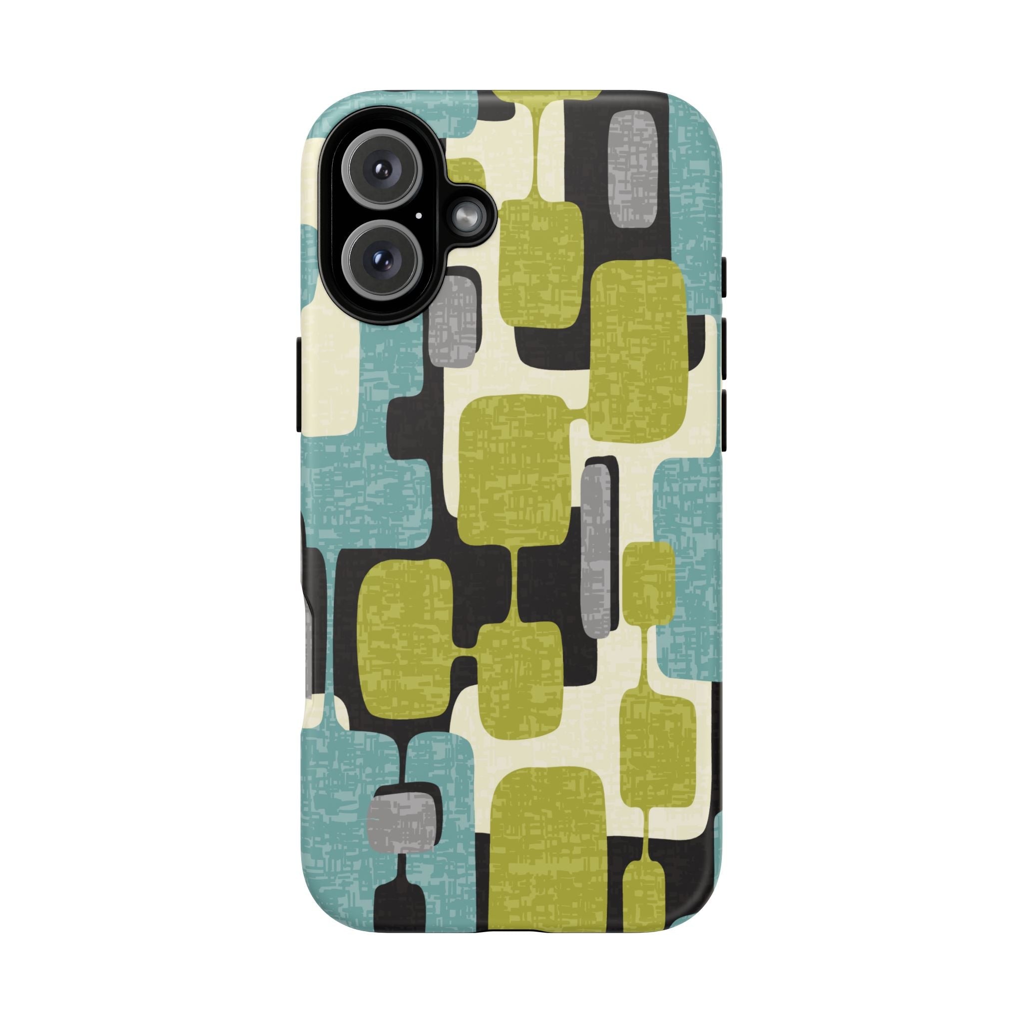 Kate McEnroe New York Retro MCM Geometric iPhone Case, Mid Century Modern Block Abstract Phone CoverPhone Cases18831183453093423951