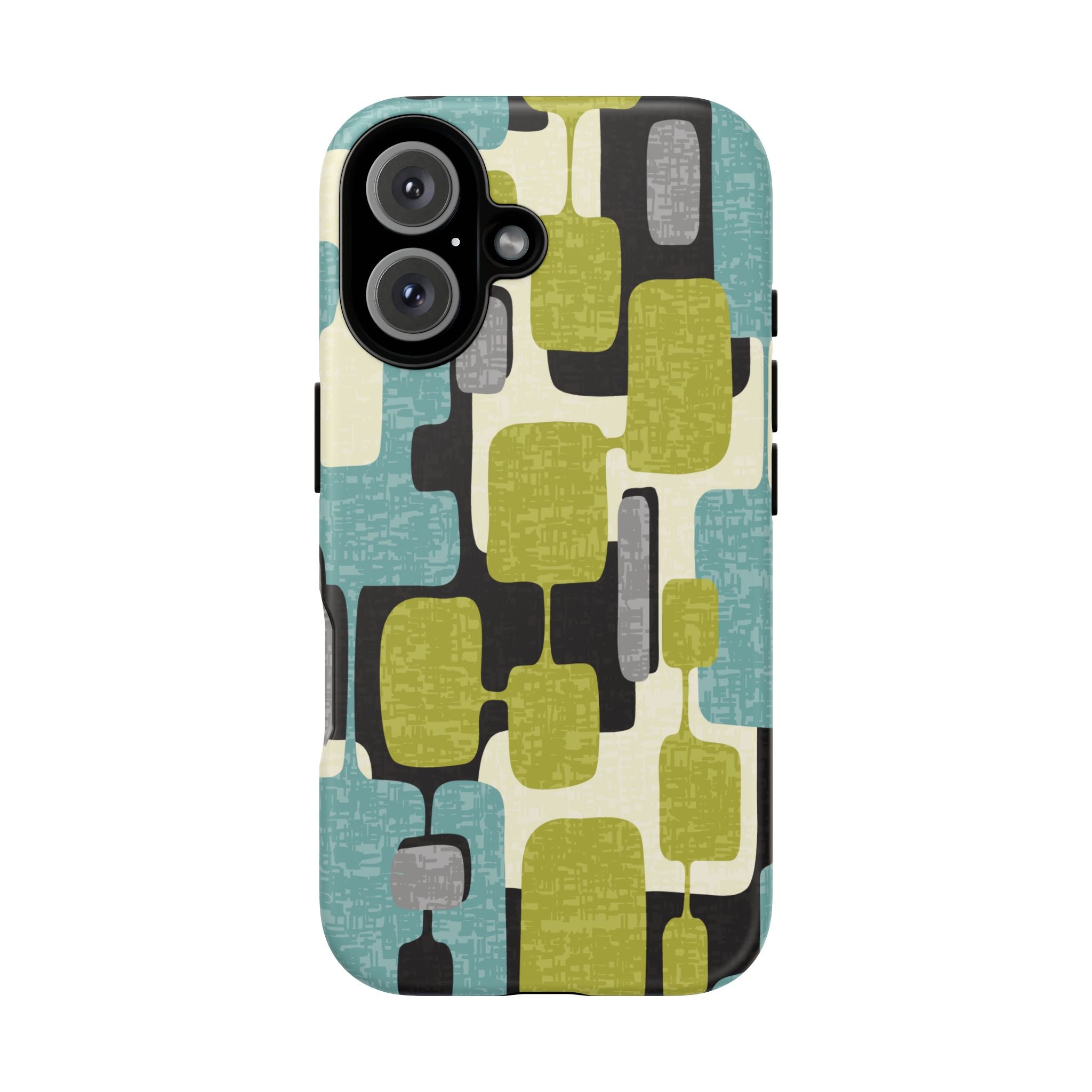 Kate McEnroe New York Retro MCM Geometric iPhone Case, Mid Century Modern Block Abstract Phone CoverPhone Cases24288529536151043185