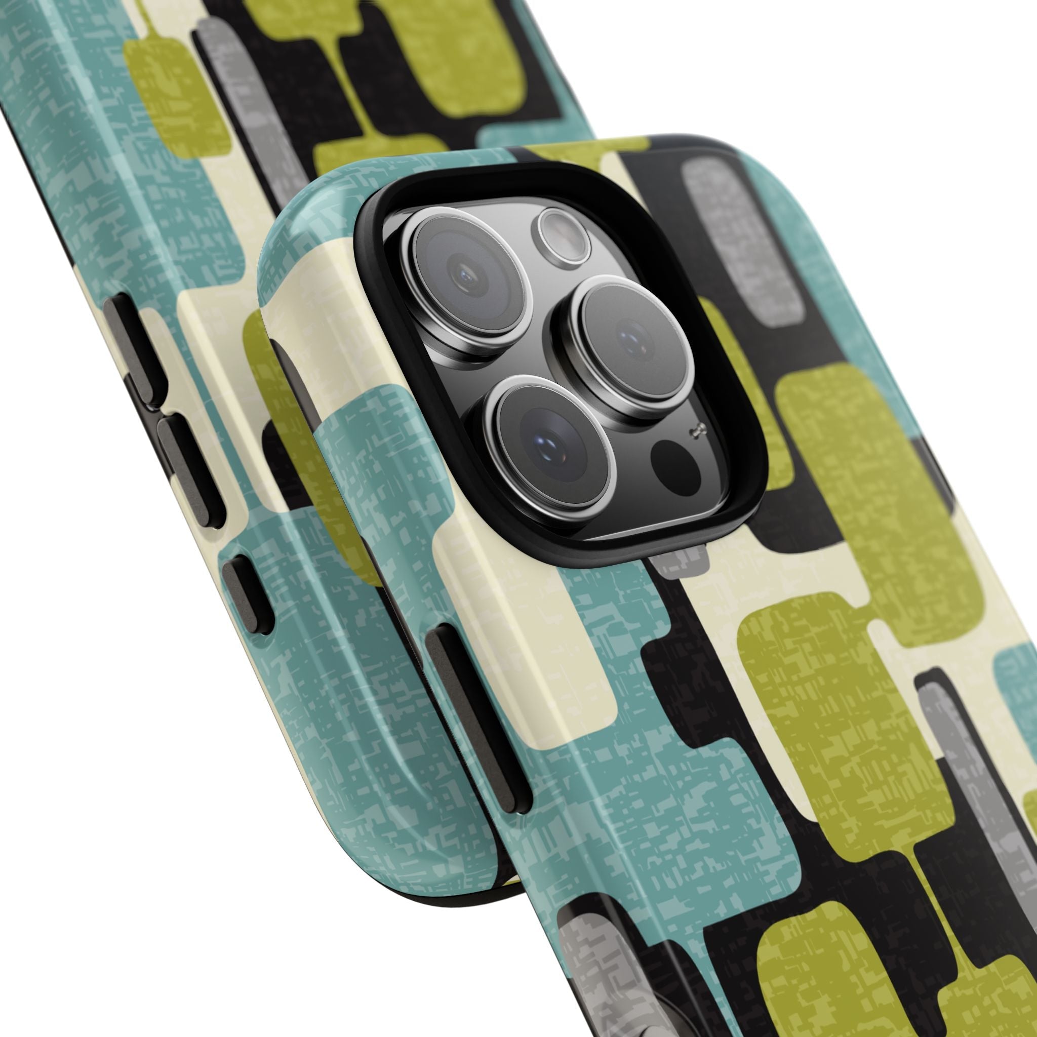 Kate McEnroe New York Retro MCM Geometric iPhone Case, Mid Century Modern Block Abstract Phone CoverPhone Cases27433822963938814917