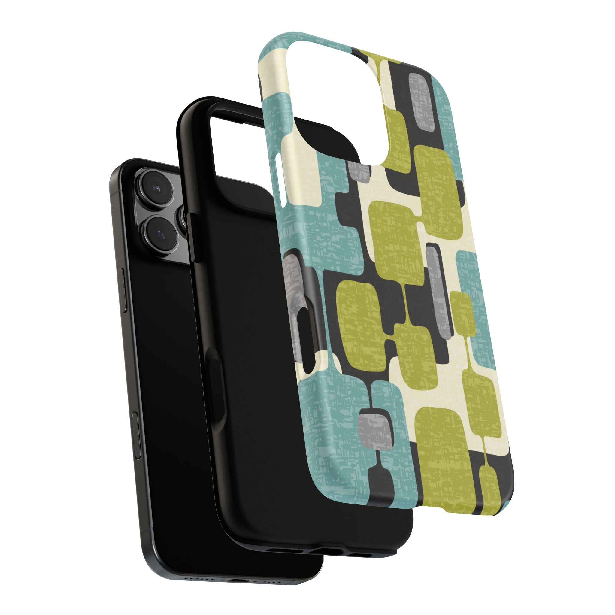 Kate McEnroe New York Retro MCM Geometric iPhone Case, Mid Century Modern Block Abstract Phone CoverPhone Cases27433822963938814917