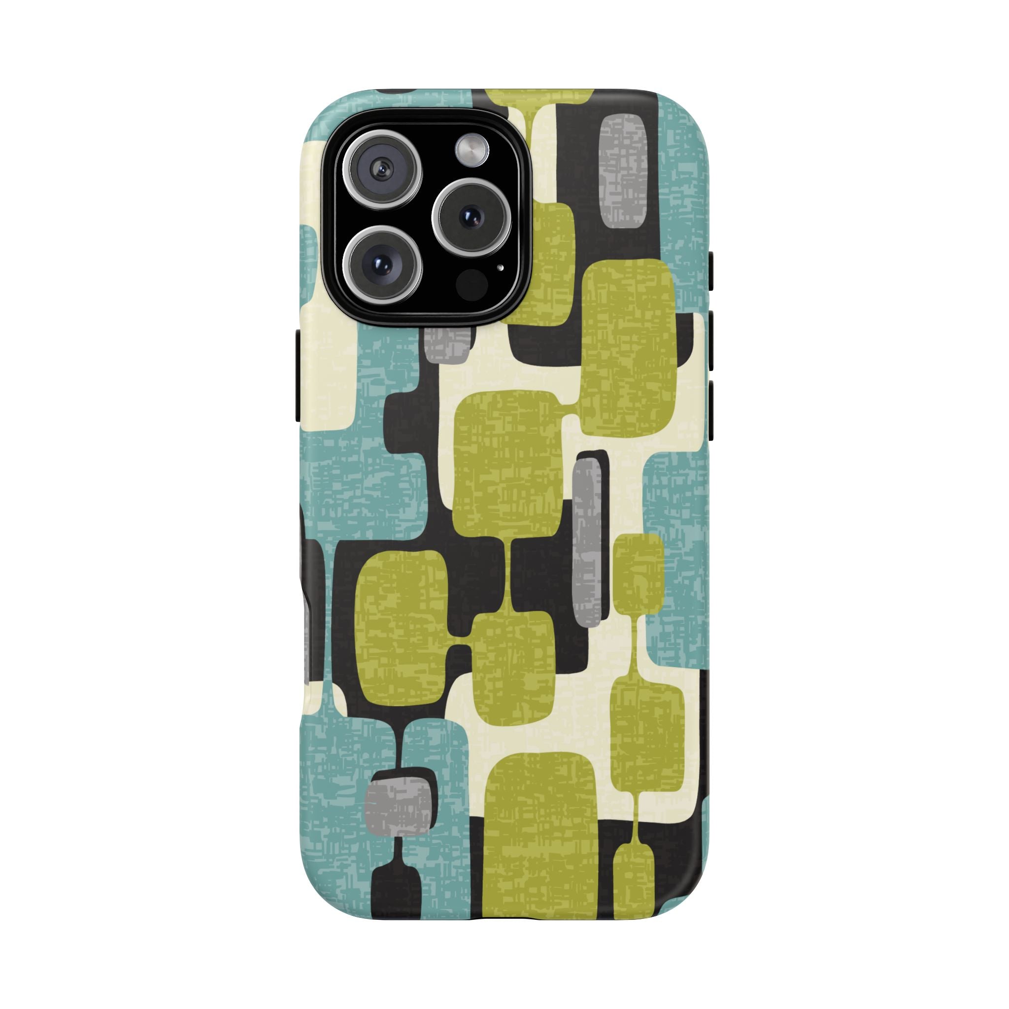 Kate McEnroe New York Retro MCM Geometric iPhone Case, Mid Century Modern Block Abstract Phone CoverPhone Cases27433822963938814917