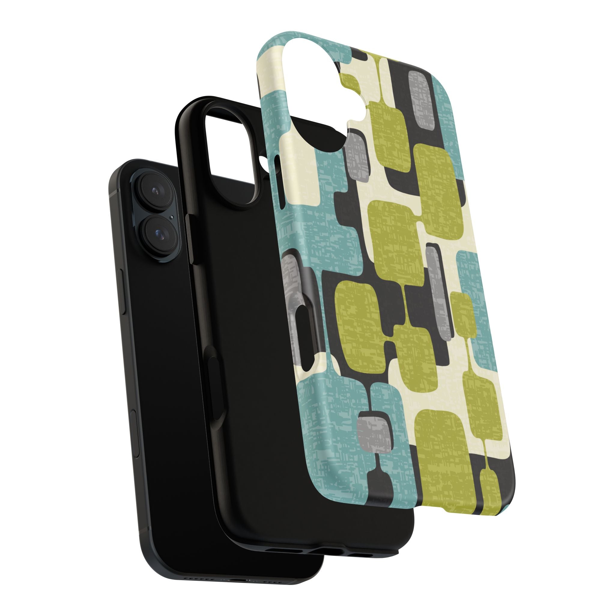 Kate McEnroe New York Retro MCM Geometric iPhone Case, Mid Century Modern Block Abstract Phone CoverPhone Cases27433822963938814917