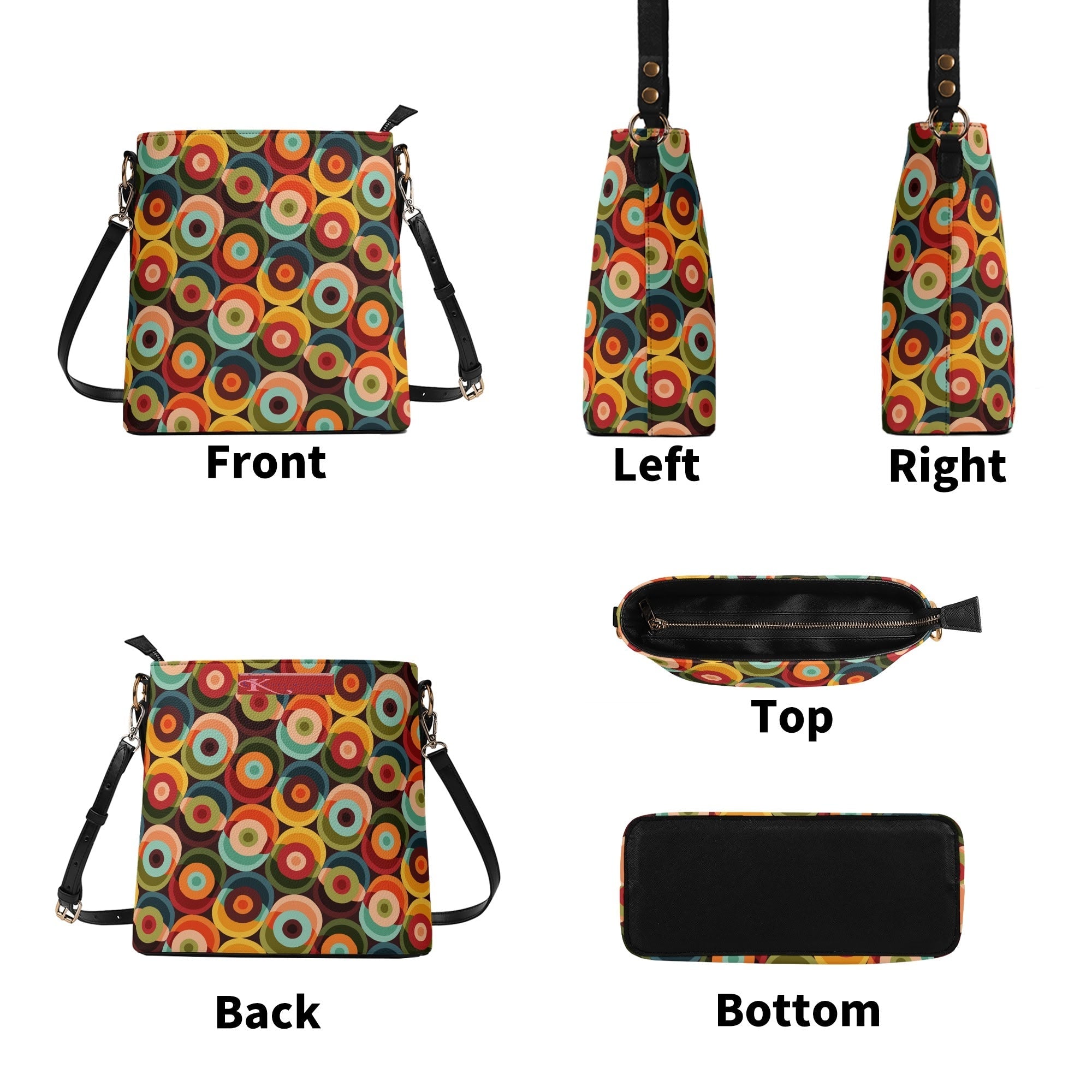 Kate McEnroe New York Retro MCM Orbs Crossbody Bag, Mid Century Modern Colorful Shoulder PurseHandbagsW0Z3RD5W - 1