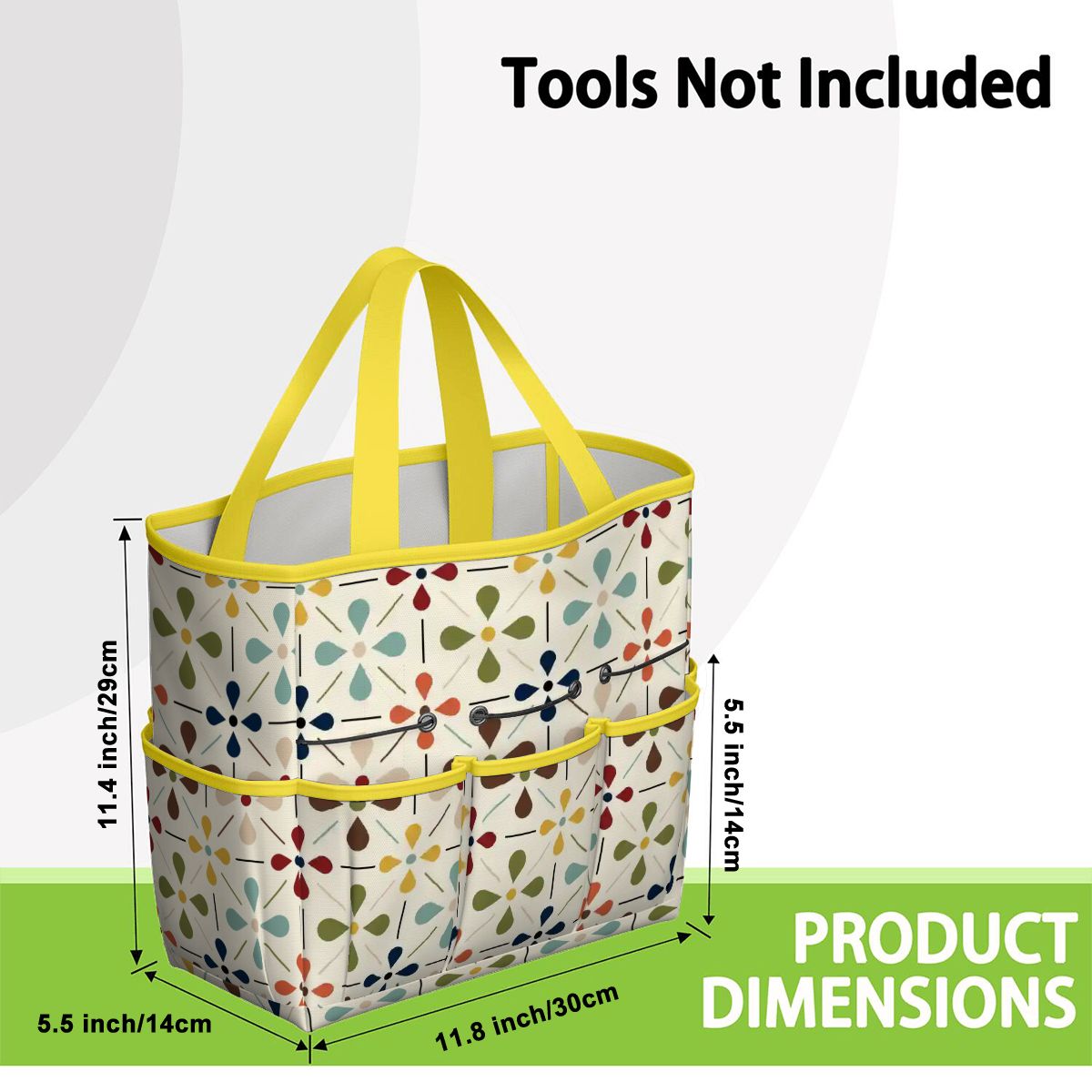 Kate McEnroe New York Retro Mid Century Modern Geometric Floral Garden Tool Tote BagGarden Tool BagnaPWtt8Qns