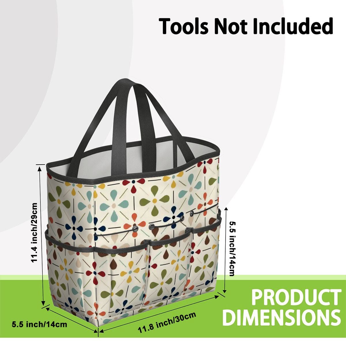 Kate McEnroe New York Retro Mid Century Modern Geometric Floral Garden Tool Tote BagGarden Tool BagnaPWtt8Qns