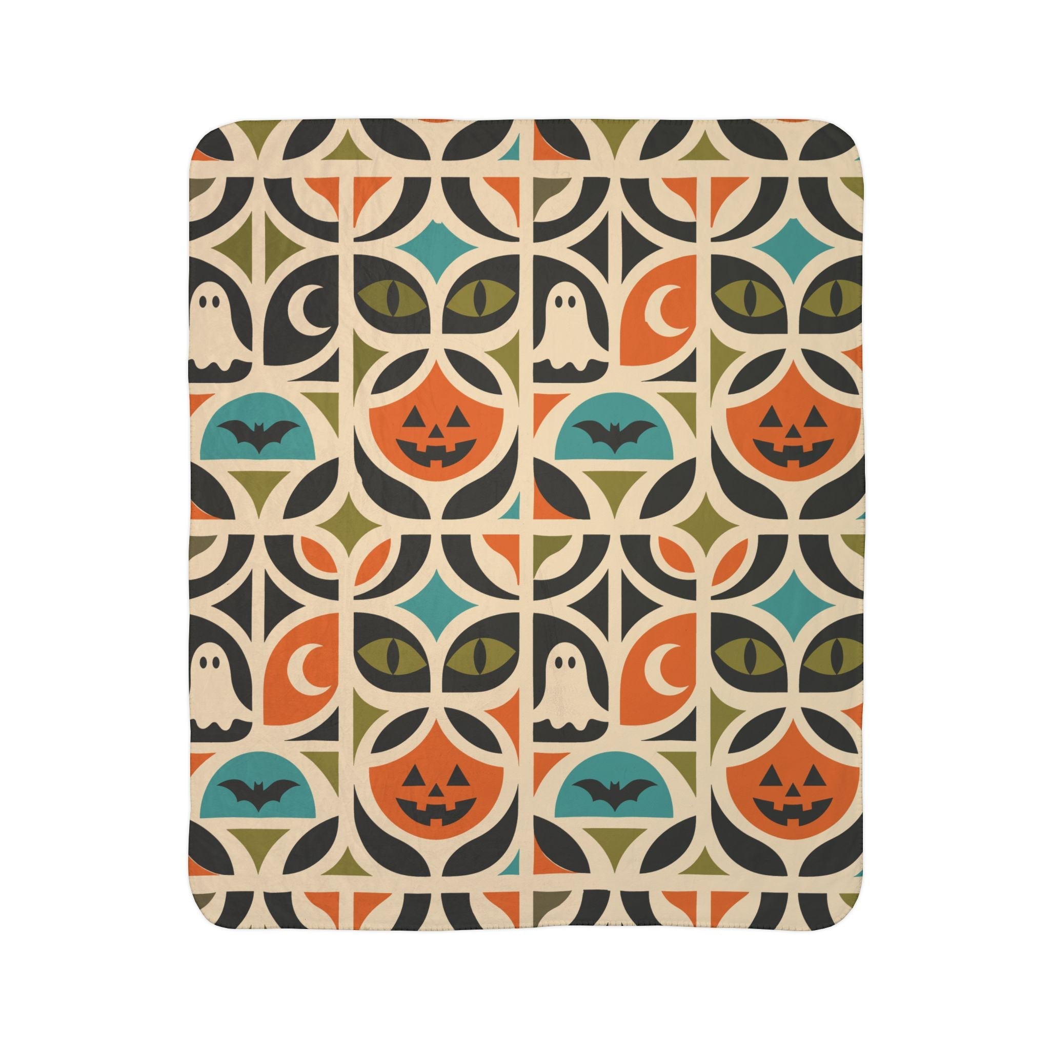 Kate McEnroe New York Retro Mid Century Modern Halloween Throw BlanketBlankets18329931562958068591
