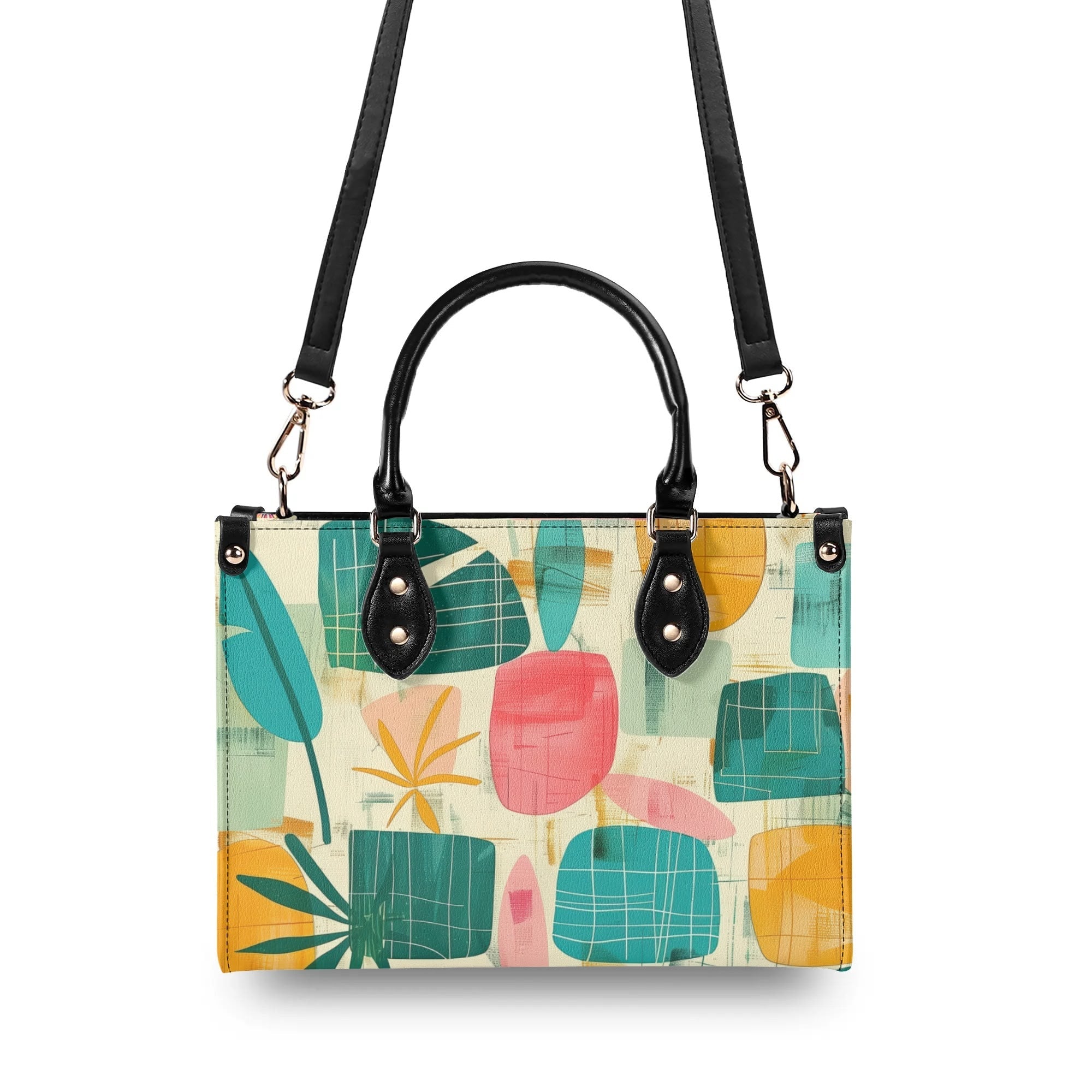 Kate McEnroe New York Retro Mid Mod Flamingo Tropic Satchel BagHandbagsN6J4RMLY - 1