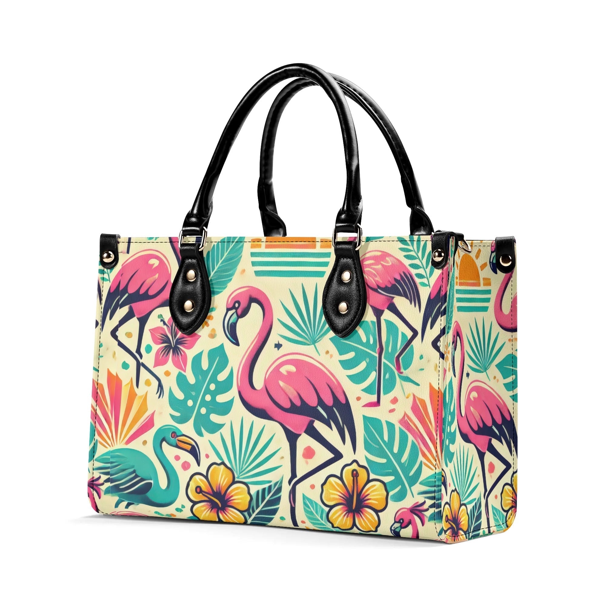 Kate McEnroe New York Retro Mid Mod Flamingo Tropic Satchel BagHandbagsN6J4RMLY - 4