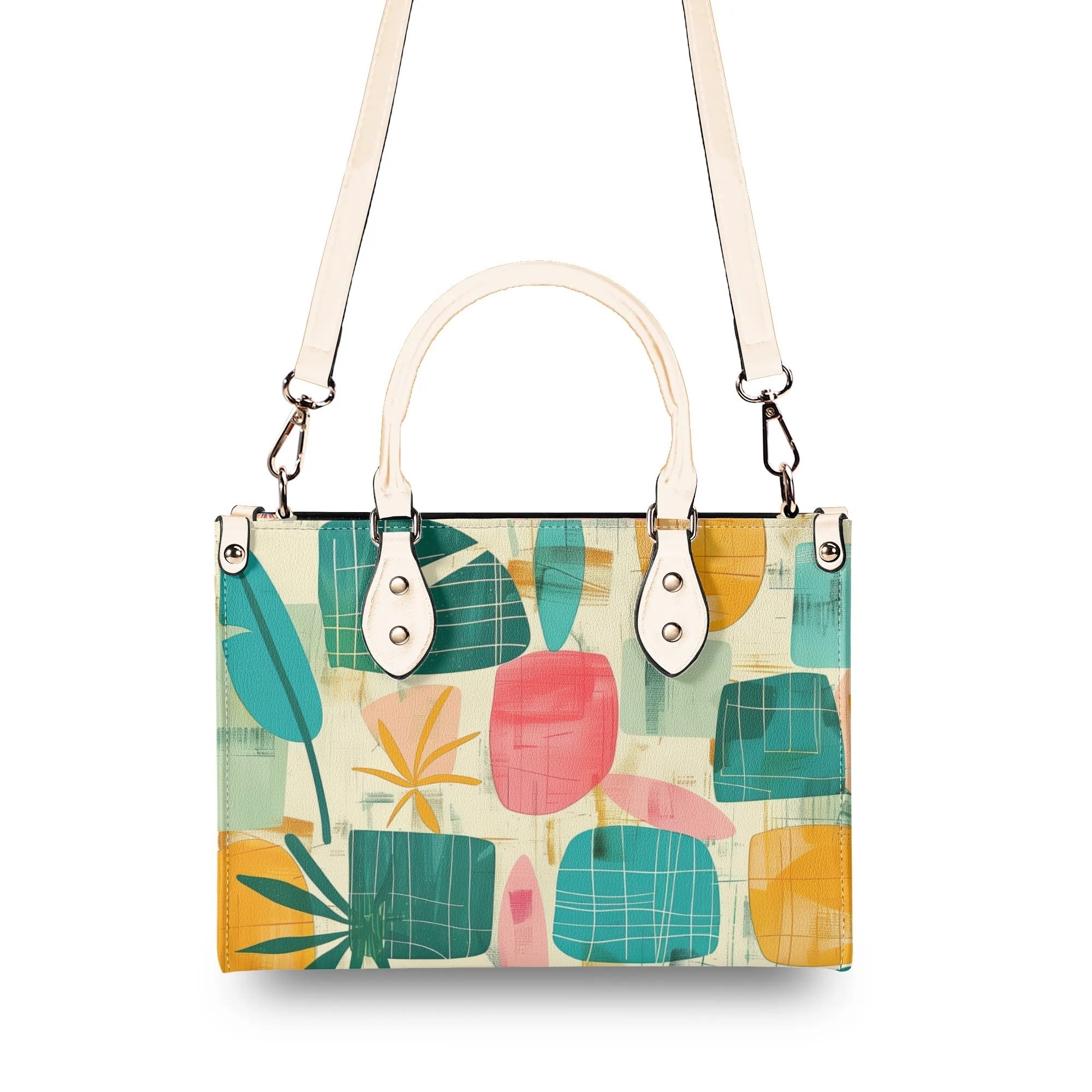 Kate McEnroe New York Retro Mid Mod Flamingo Tropic Satchel BagHandbagsN6J4RMLY - 4