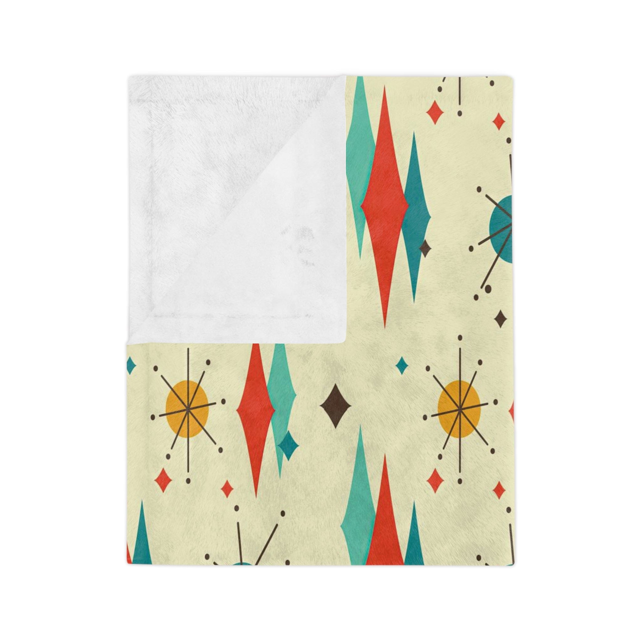 Kate McEnroe New York Retro Mid Mod Franciscan Starburst Velveteen Minky BlanketBlankets67061811677674161448