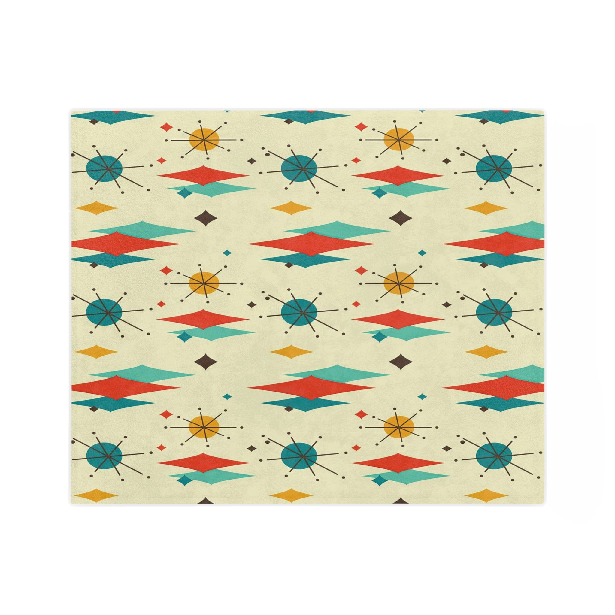 Kate McEnroe New York Retro Mid Mod Franciscan Starburst Velveteen Minky BlanketBlankets67061811677674161448