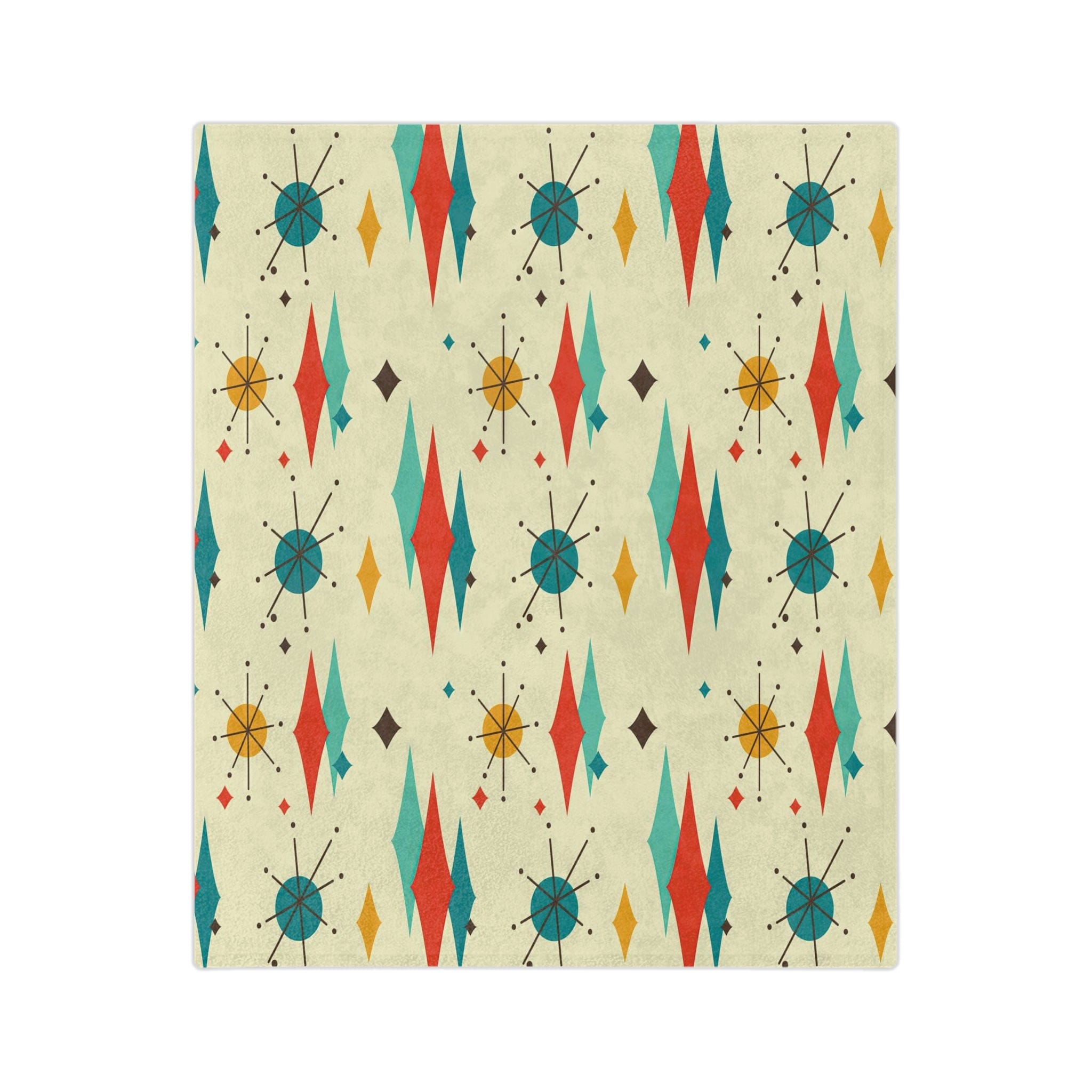Kate McEnroe New York Retro Mid Mod Franciscan Starburst Velveteen Minky BlanketBlankets67061811677674161448