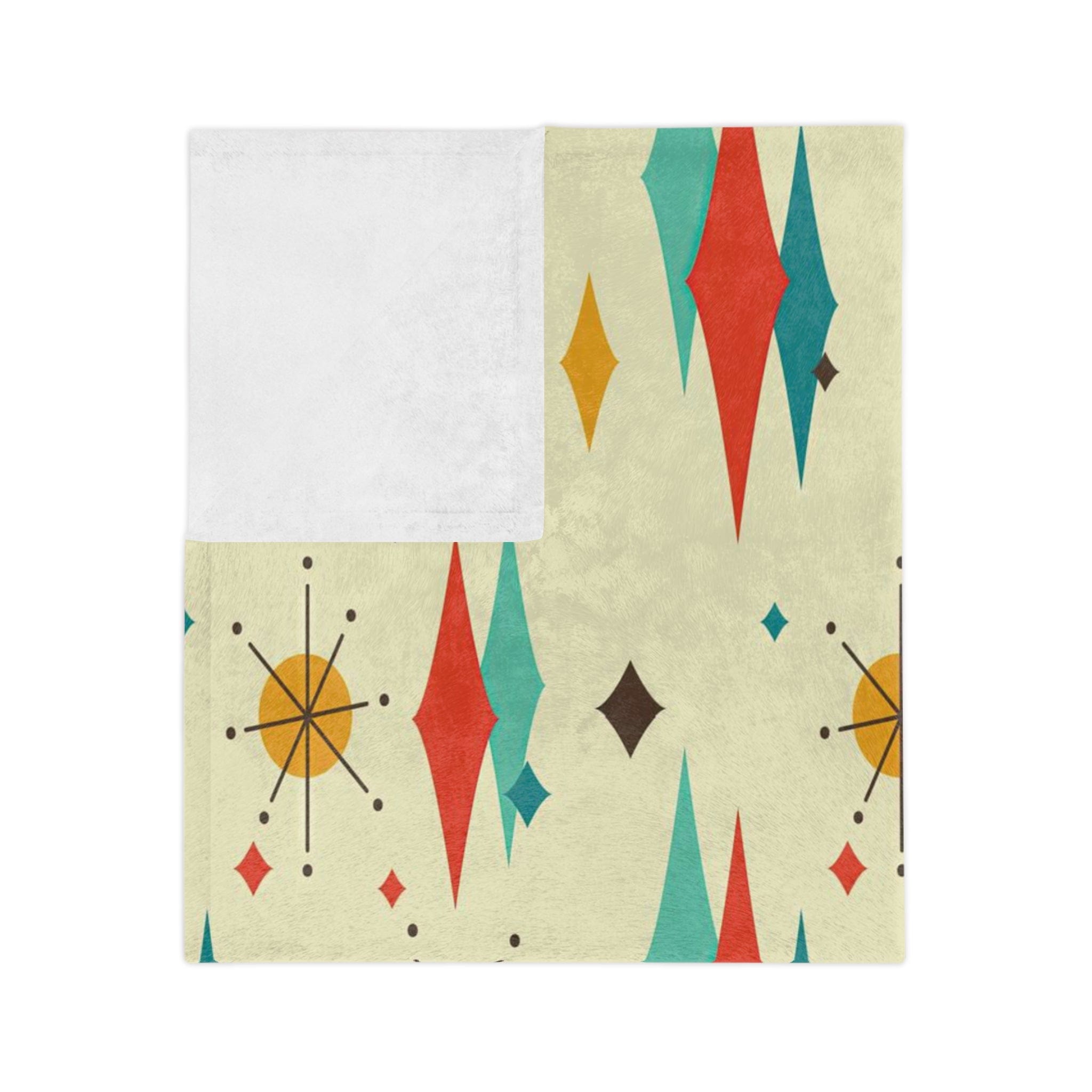 Kate McEnroe New York Retro Mid Mod Franciscan Starburst Velveteen Minky BlanketBlankets67061811677674161448