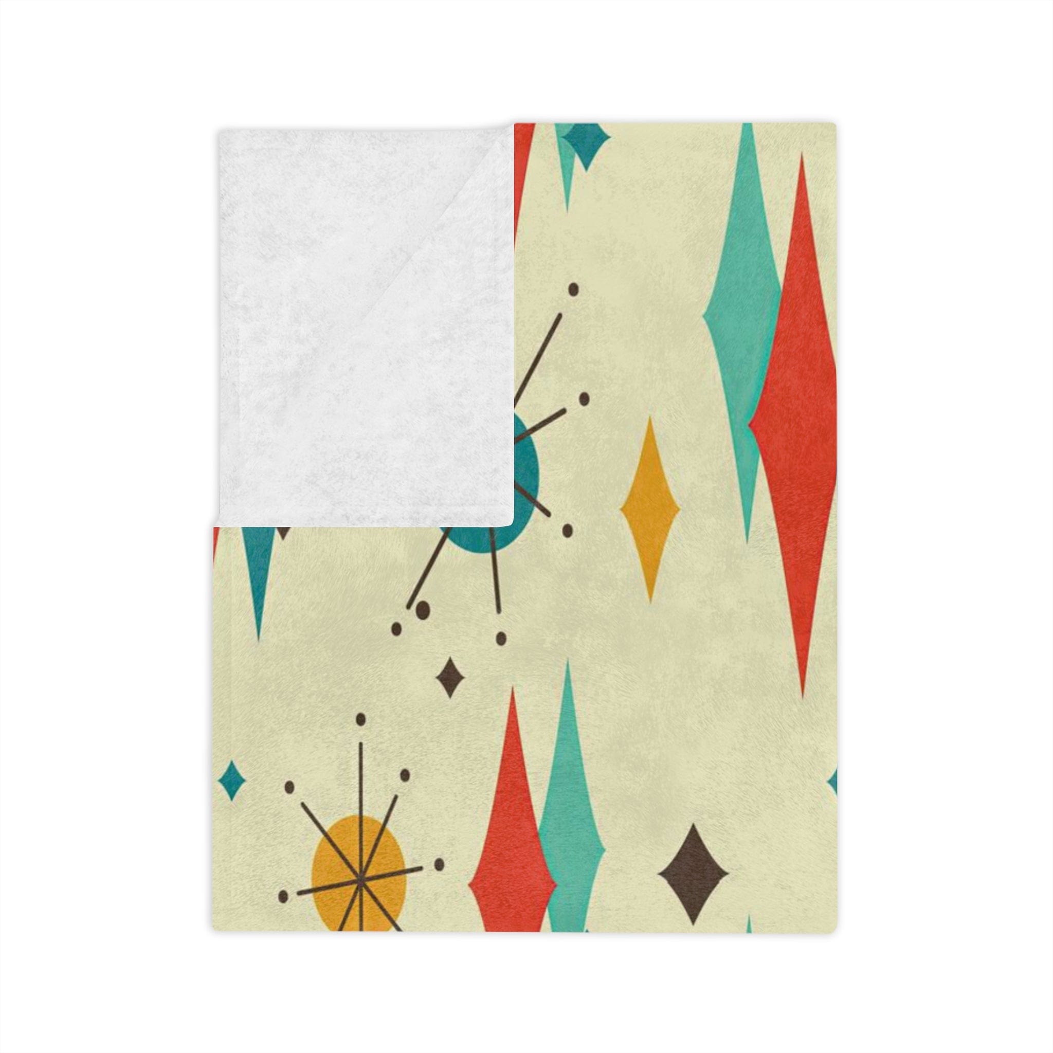 Kate McEnroe New York Retro Mid Mod Franciscan Starburst Velveteen Minky BlanketBlankets67061811677674161448