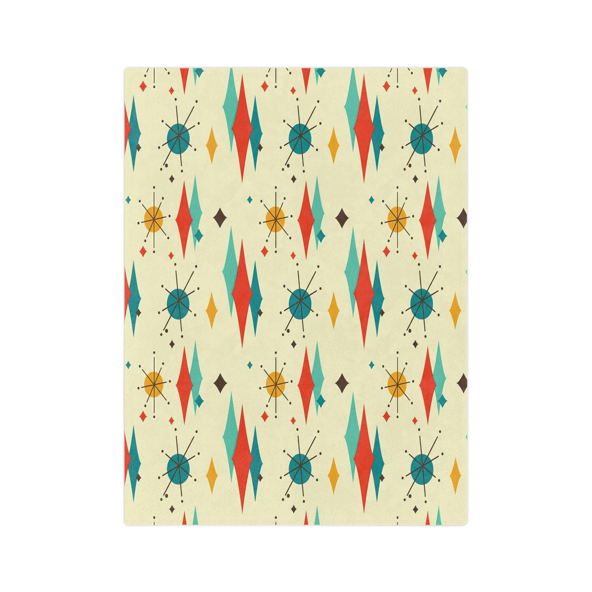 Kate McEnroe New York Retro Mid Mod Franciscan Starburst Velveteen Minky BlanketBlankets67061811677674161448
