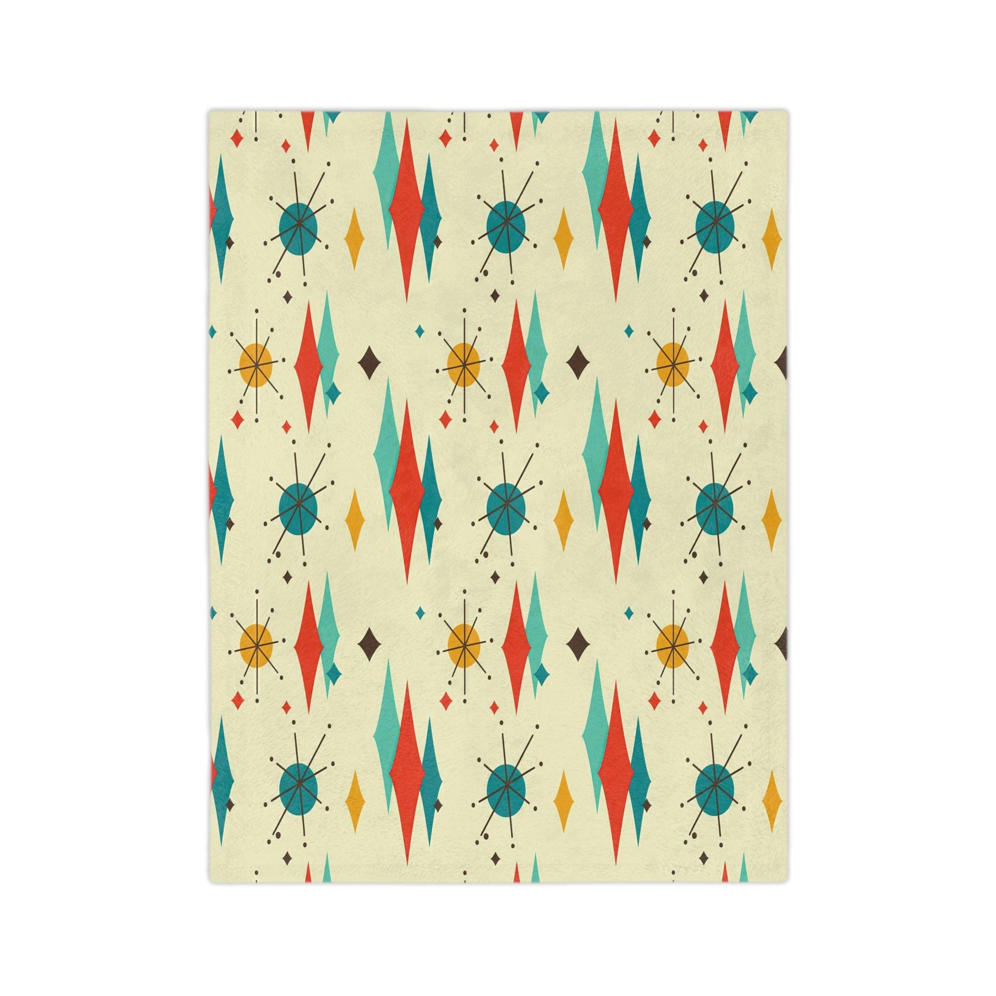 Kate McEnroe New York Retro Mid Mod Franciscan Starburst Velveteen Minky BlanketBlankets67061811677674161448