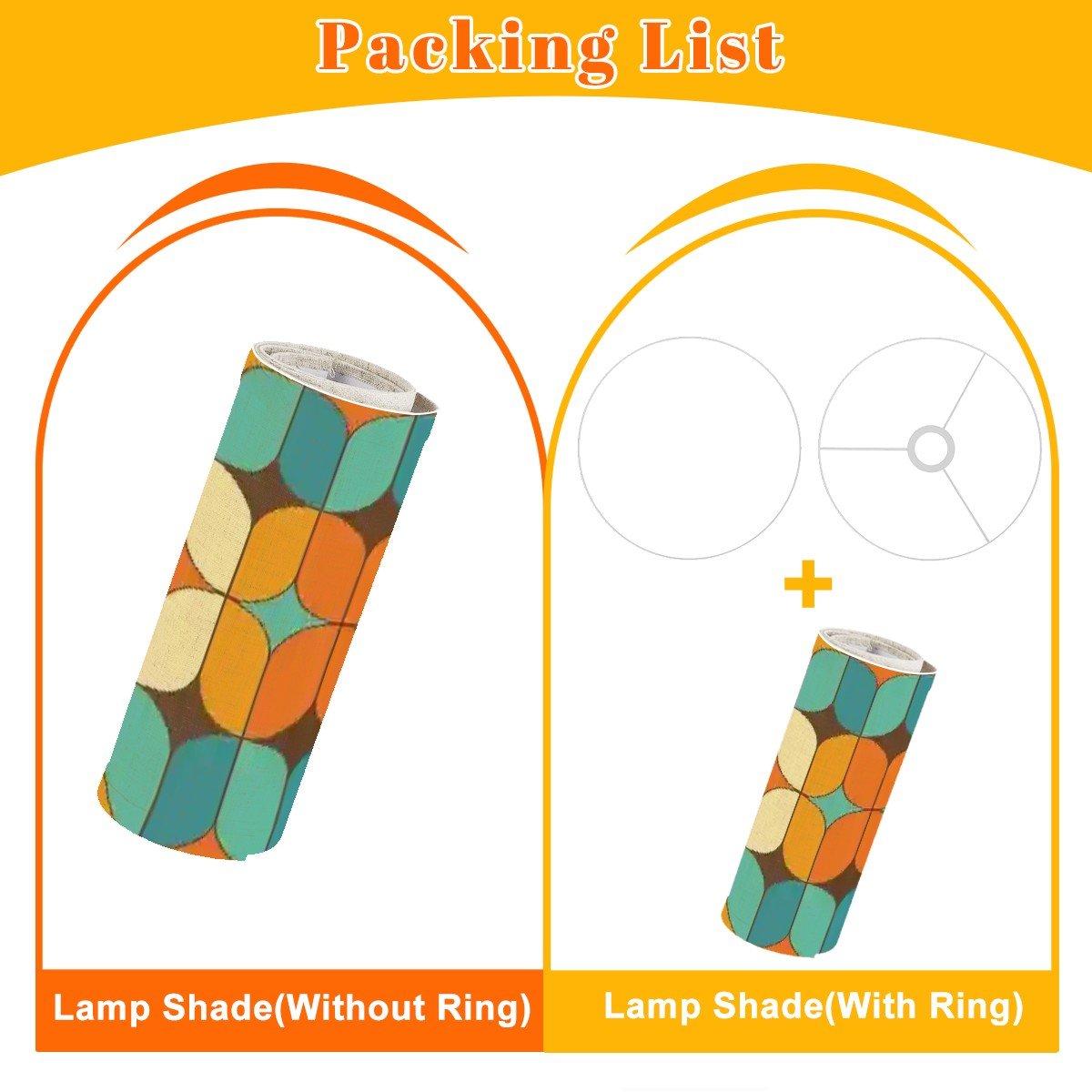 Kate McEnroe New York Retro Mod 60s Drum Lampshade, Mid Century Modern Teal Orange Geometric Light CoverLamp ShadesjJ4rwq53Xc