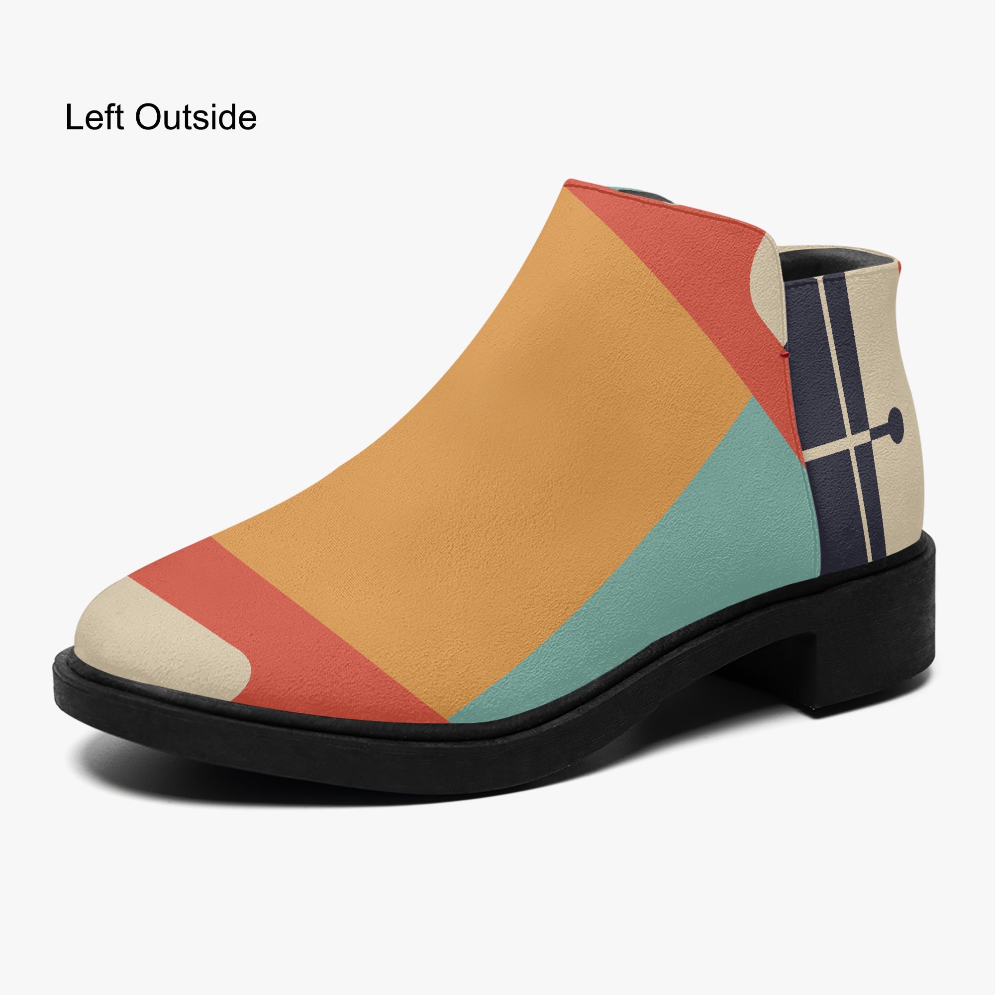 Kate McEnroe New York Retro Mod Color Block Ankle Boots, MCM Geometric Women&