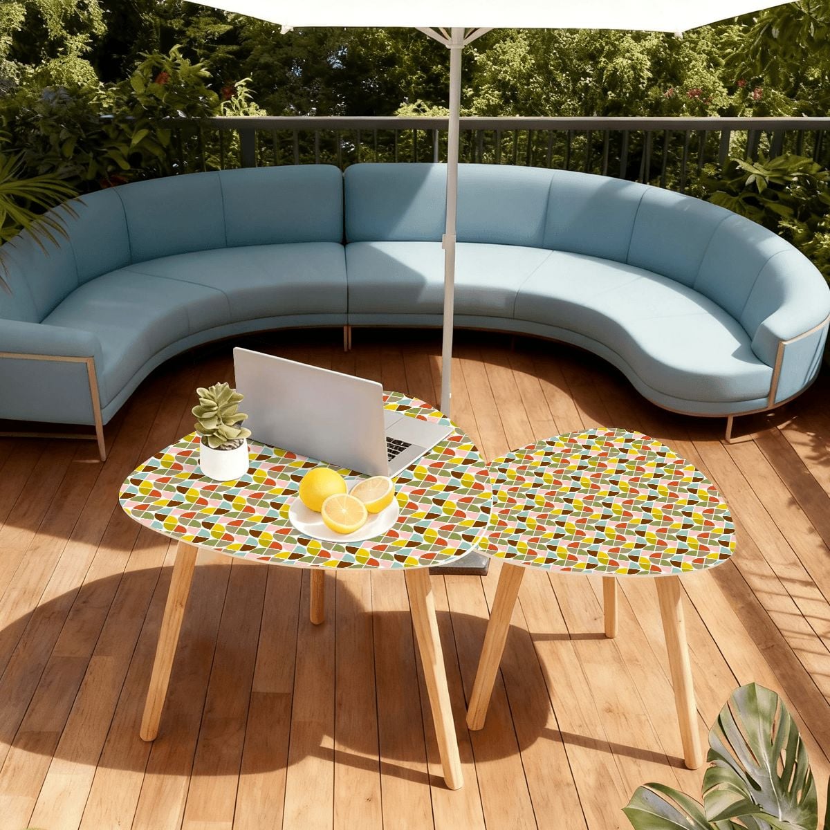 Kate McEnroe New York Retro Mod Geometric Mid Century Modern Nesting TablesNesting TablesIn05mCBGSC