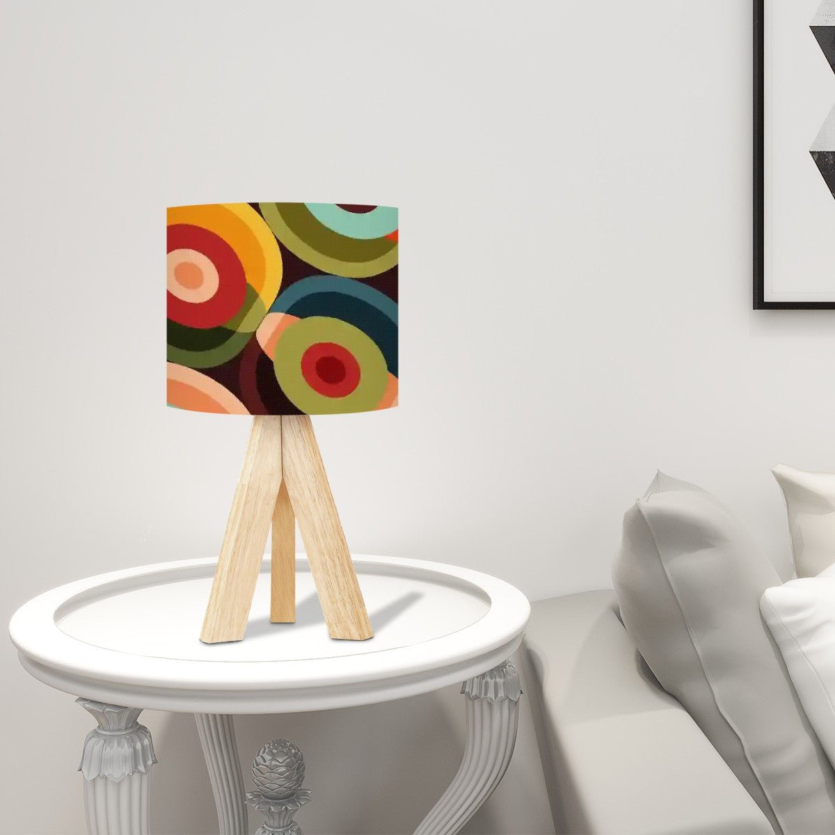 Kate McEnroe New York Retro Orbs Mid Century Modern Table Lamp, Vintage 60s Geometric Accent Light, MCM Abstract Tripod Desk LampTable Lamps383lG4azbZ