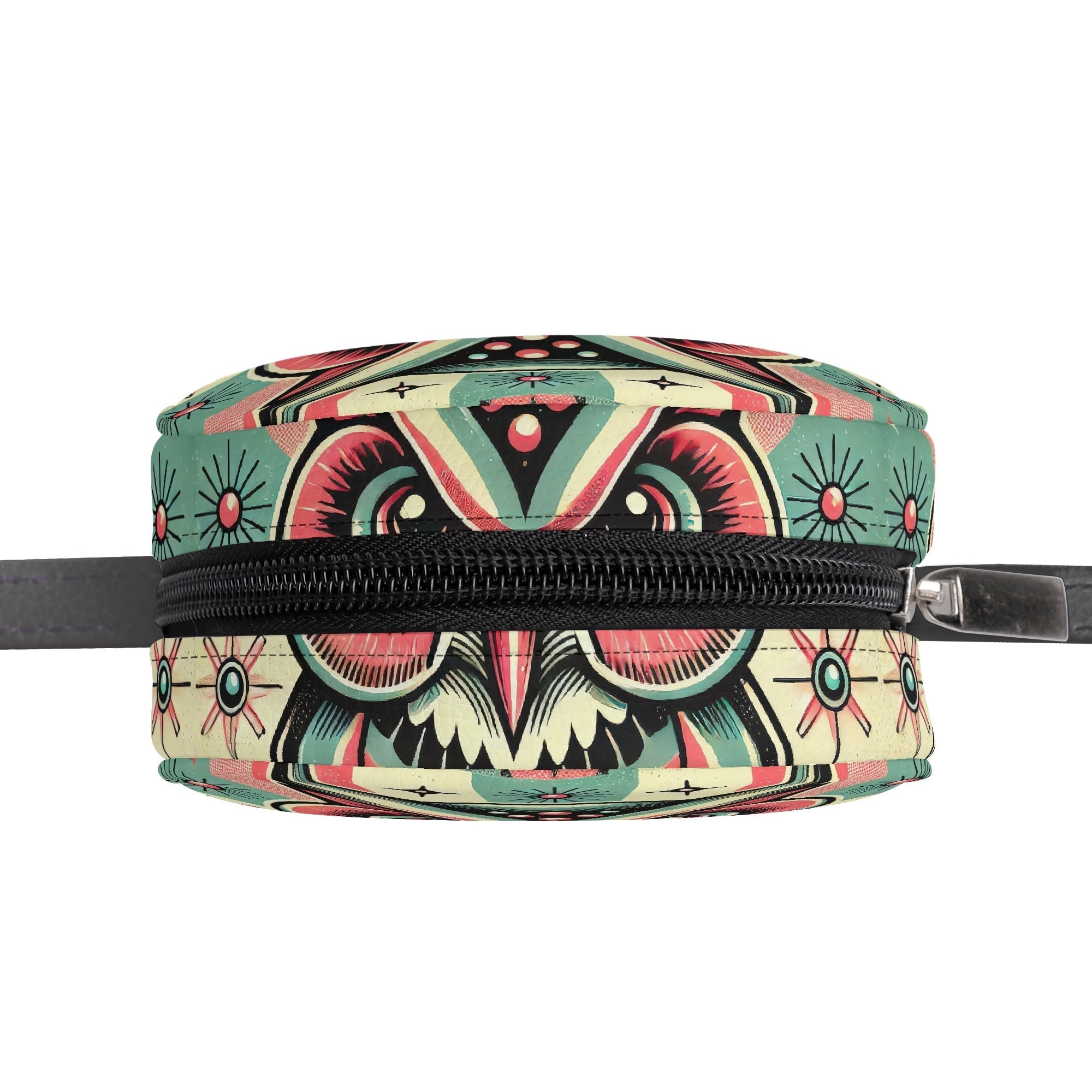 Kate McEnroe New York Retro Owl Round Mini Bag, Mid Century Modern Mod Groovy 60s Shoulder PurseHandbagsY57XV5EW - 1