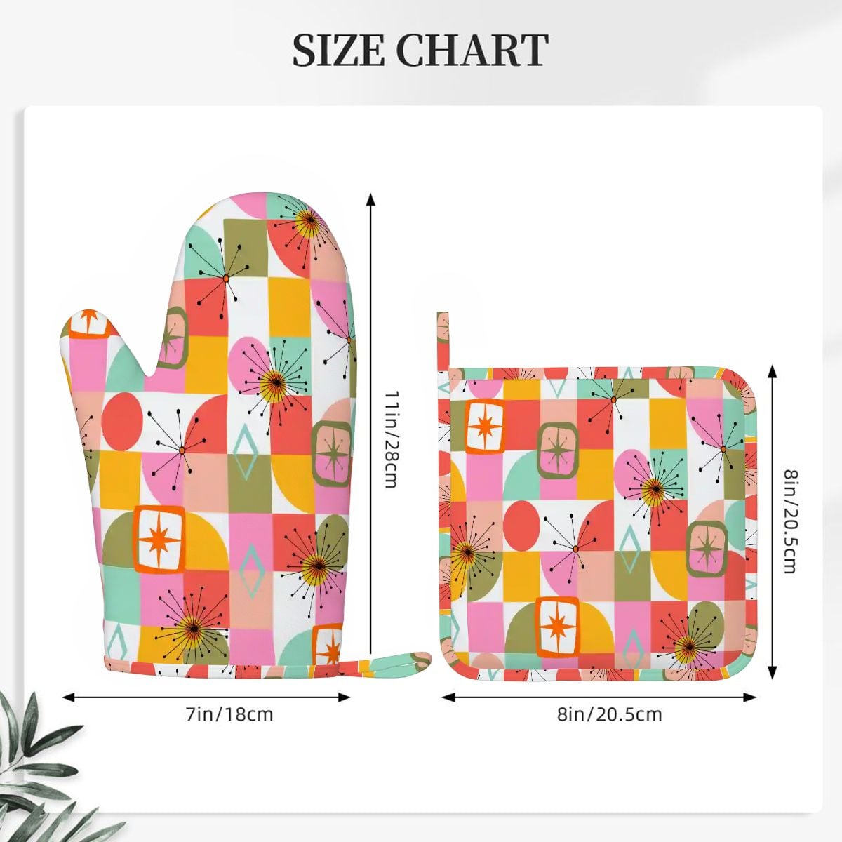 Kate McEnroe New York Retro Pink Yellow Atomic Starburst Geometric Oven Mitts and Pot Holders SetsOven Mitts & Pot Holder SetJ15et6hBpL