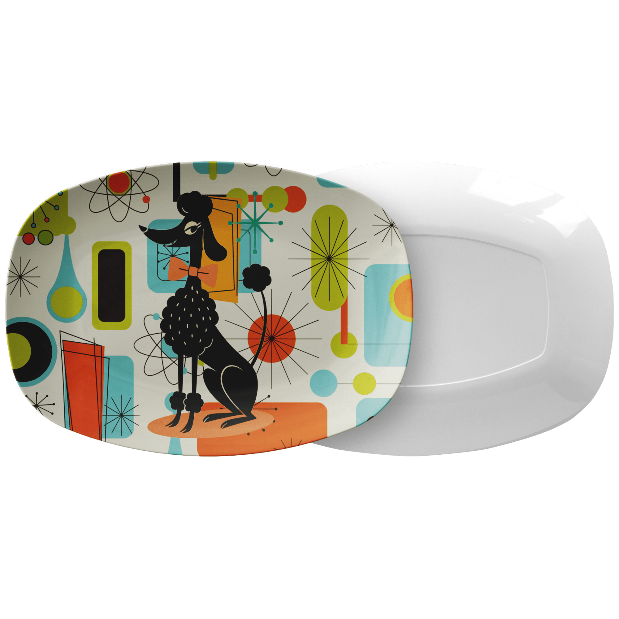 Kate McEnroe New York Retro Poodle Mid Century Modern Platter, 50s Kitsch Serving DishServing PlattersDACHDOGPLT3