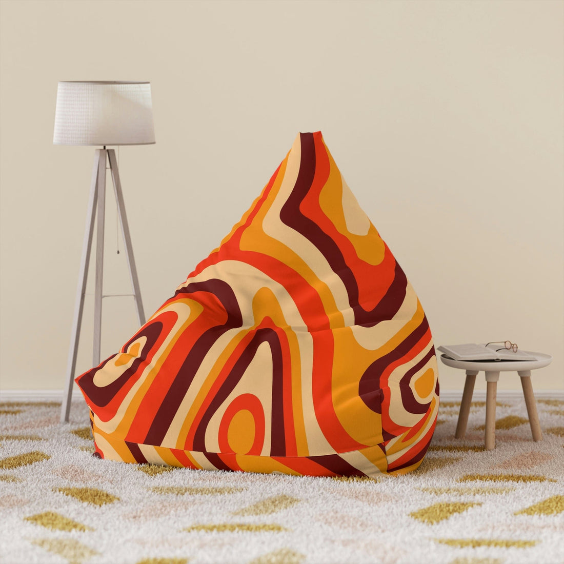 Kate McEnroe New York Retro Psychedelic Groovy Bean Bag Chair Cover Bean Bag Chair Covers 38&quot; × 42&quot; × 29&quot; / Without insert 12781469011317838447